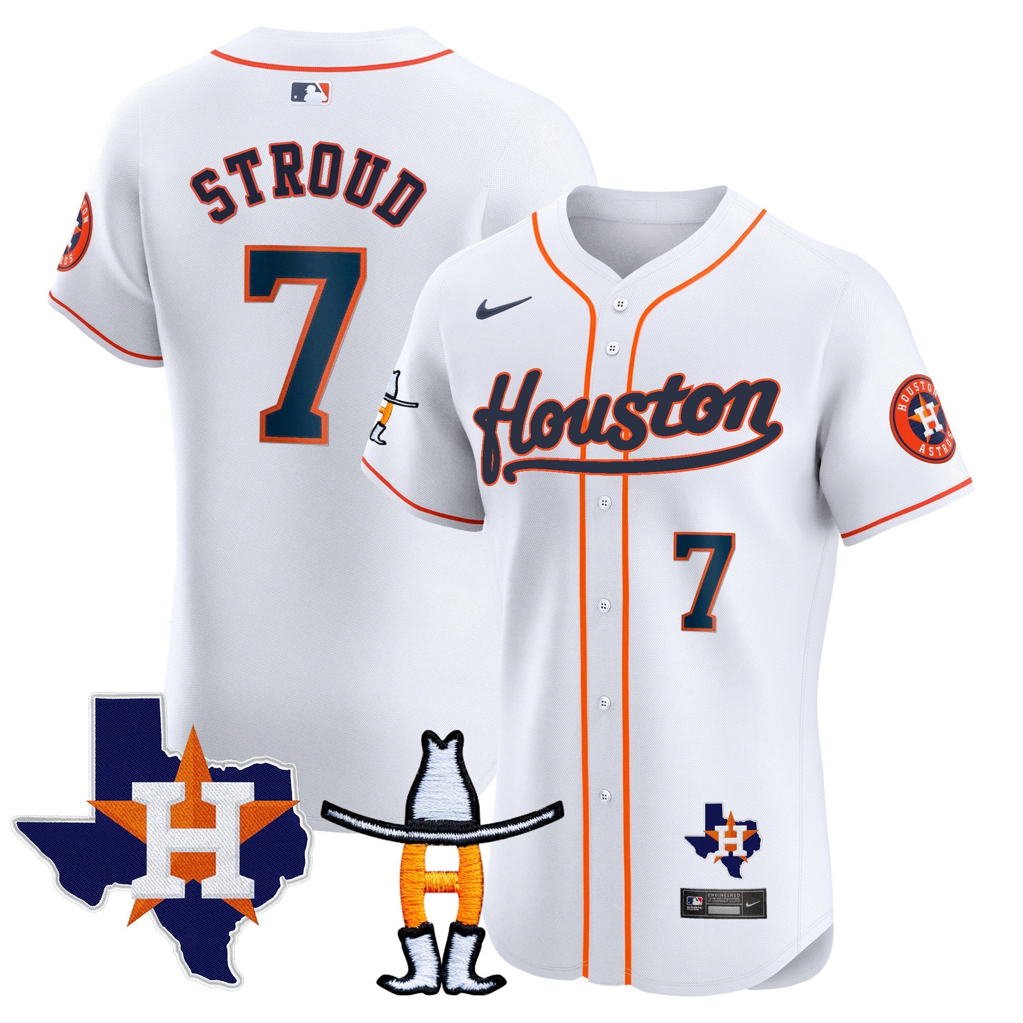 Men’s Houston Houston Rodeo Patch Vapor Premier Elite Jersey