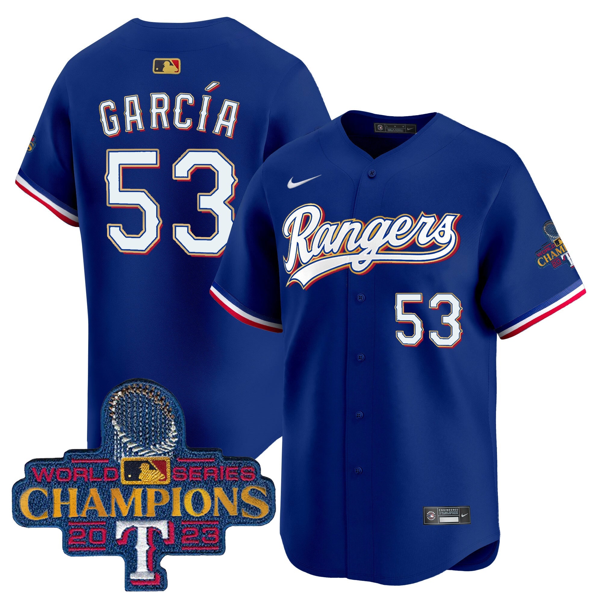 Men’s Texas 2023 World Series Champions Gold Trim Vapor Premier Limited Jersey