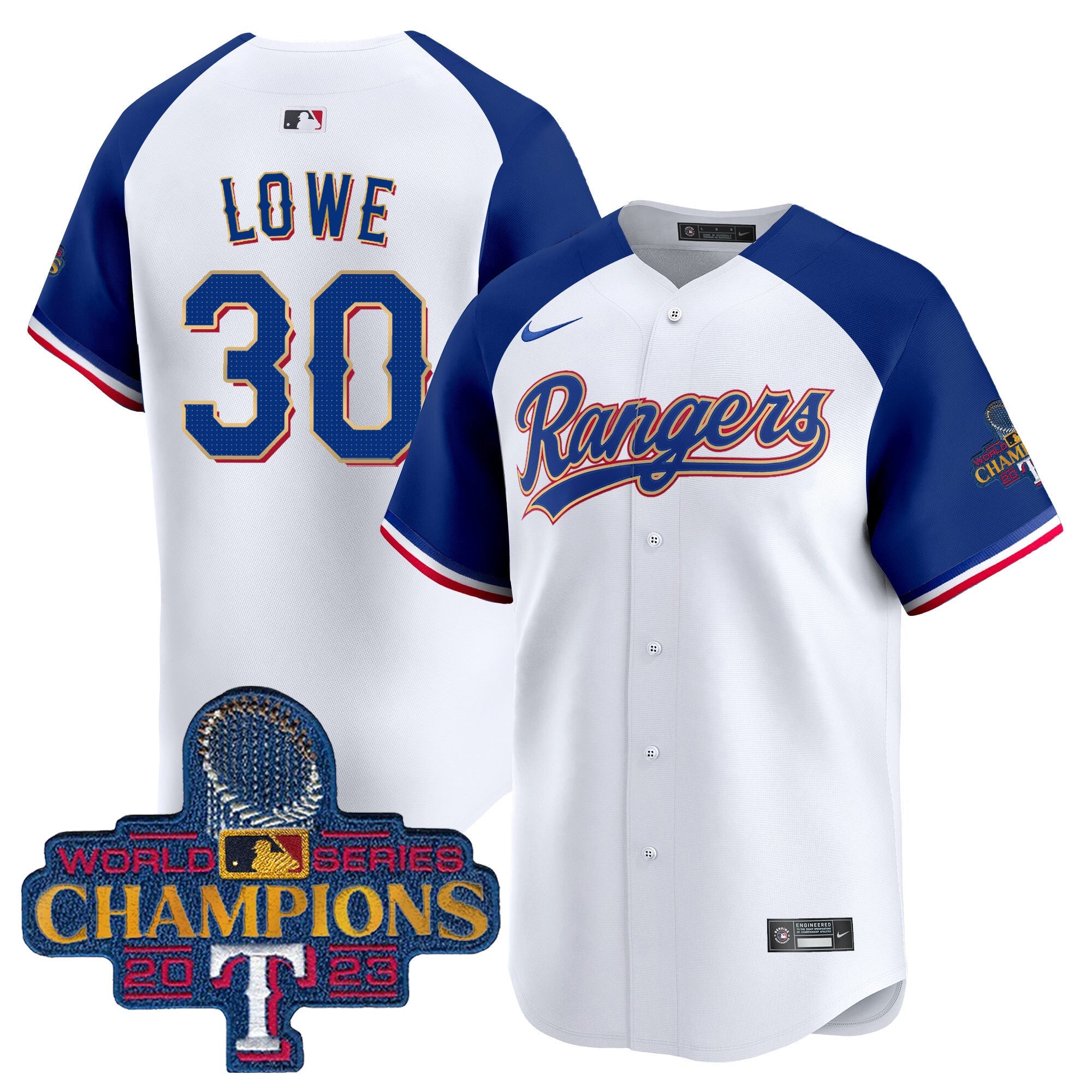 Men’s Texas 2023 World Series Champions Gold Trim Vapor Premier Limited Jersey