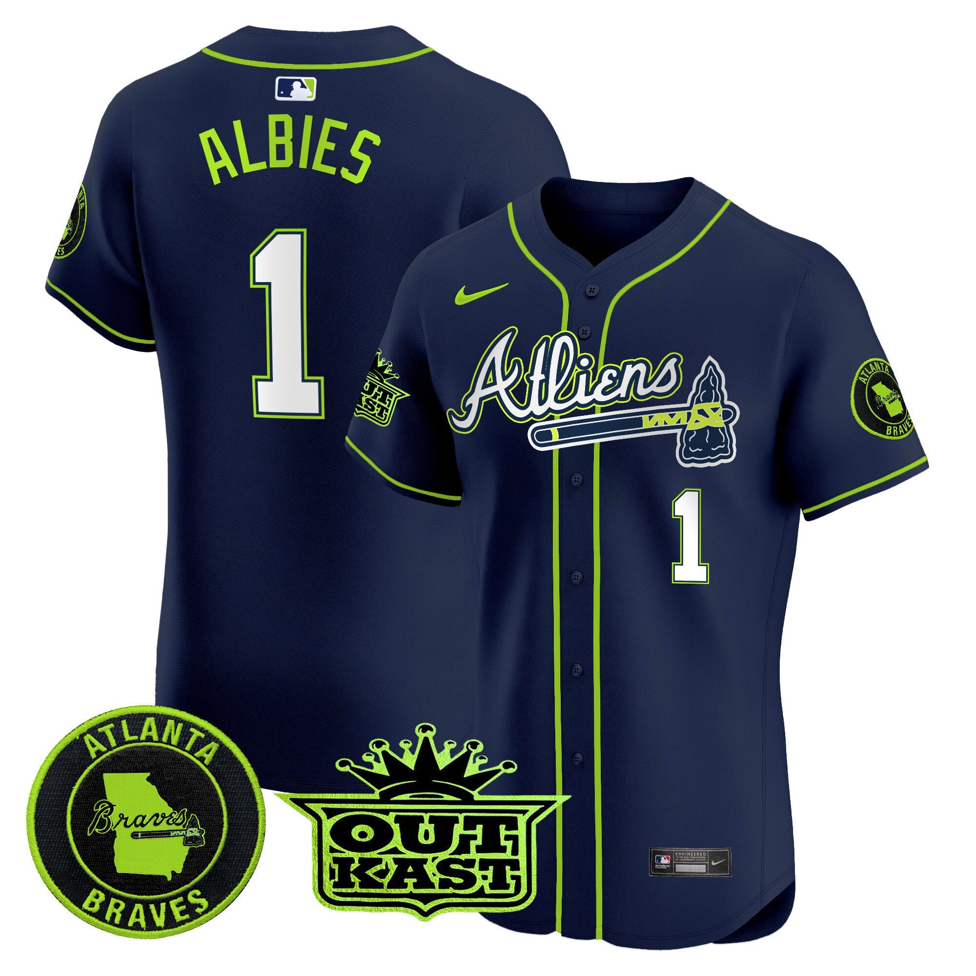 Men’s Atlanta Atliens Vapor Premier Elite Jersey