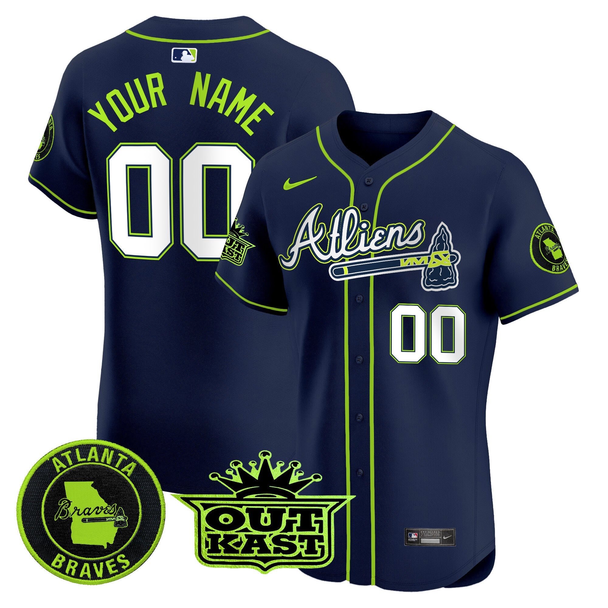Atlanta Atliens Vapor Premier Elite Custom Jersey