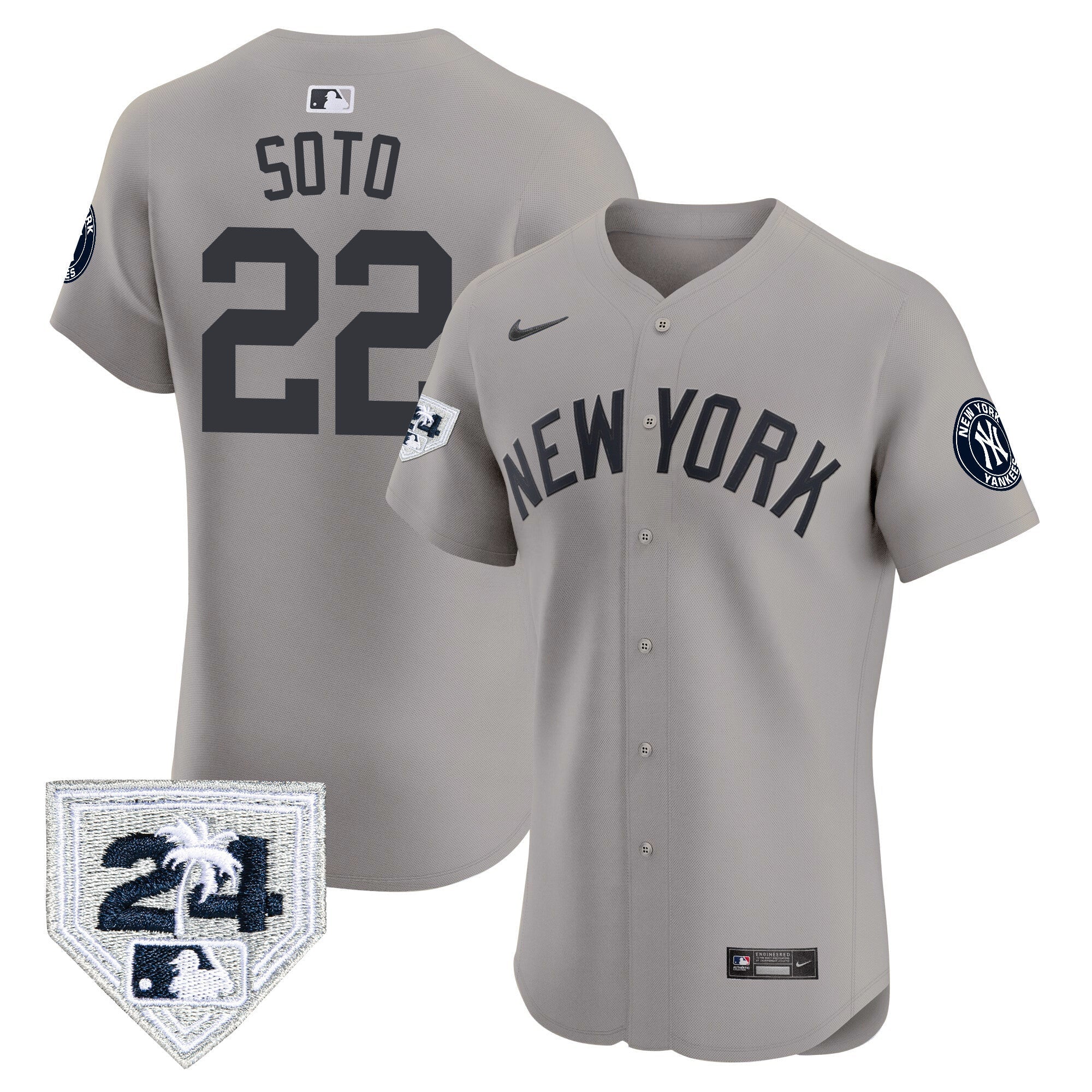 Men’s New York 2024 Spring Training Patch Vapor Premier Elite Jersey V2
