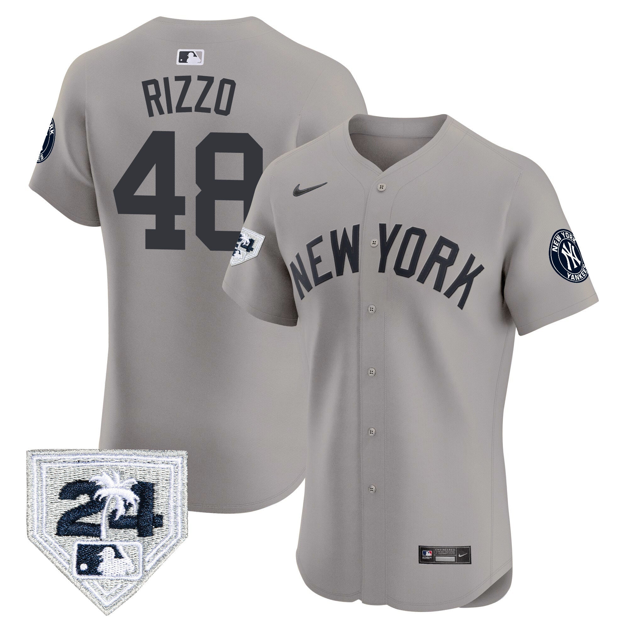 Men’s New York 2024 Spring Training Patch Vapor Premier Elite Jersey V2