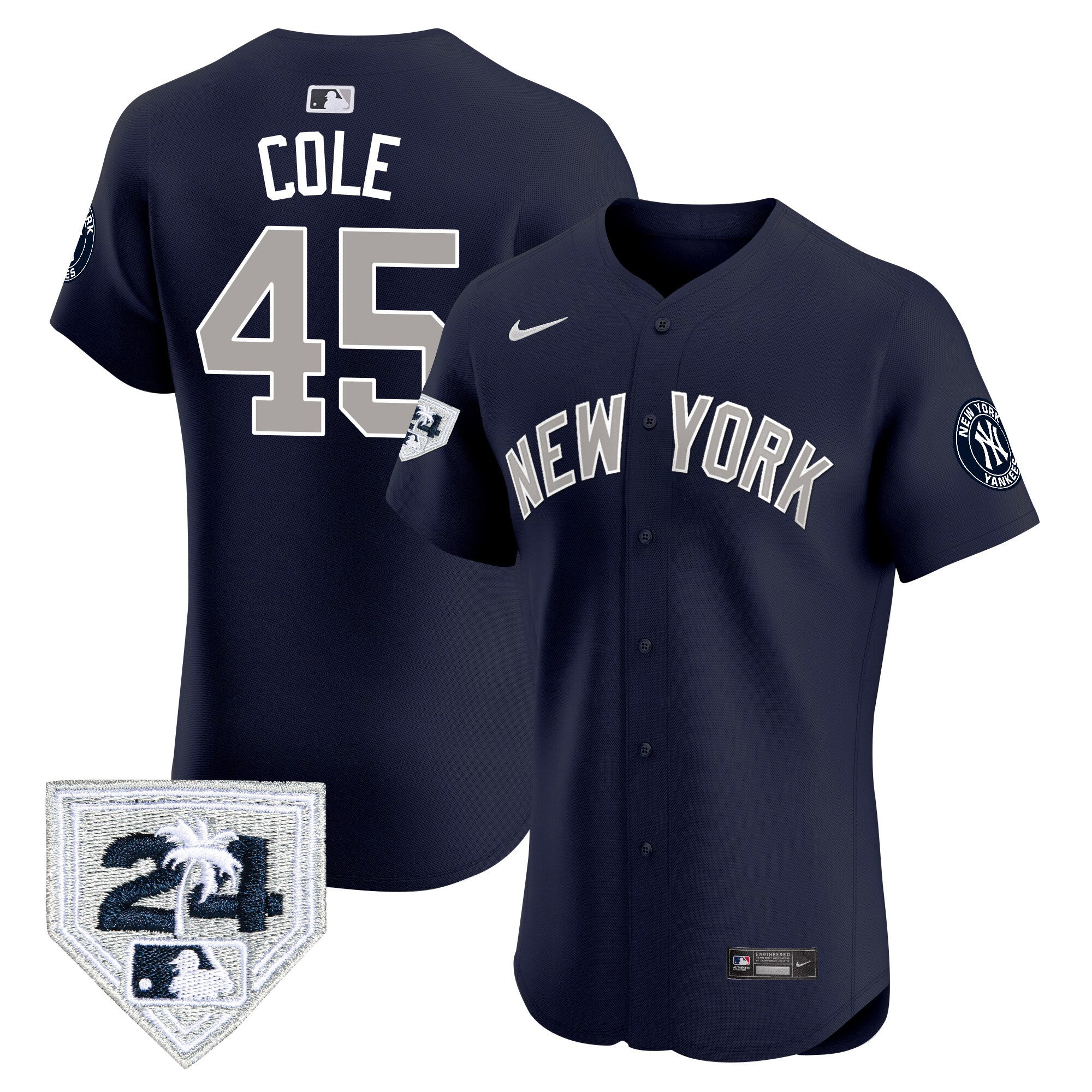 Men’s New York 2024 Spring Training Patch Vapor Premier Elite Jersey V2