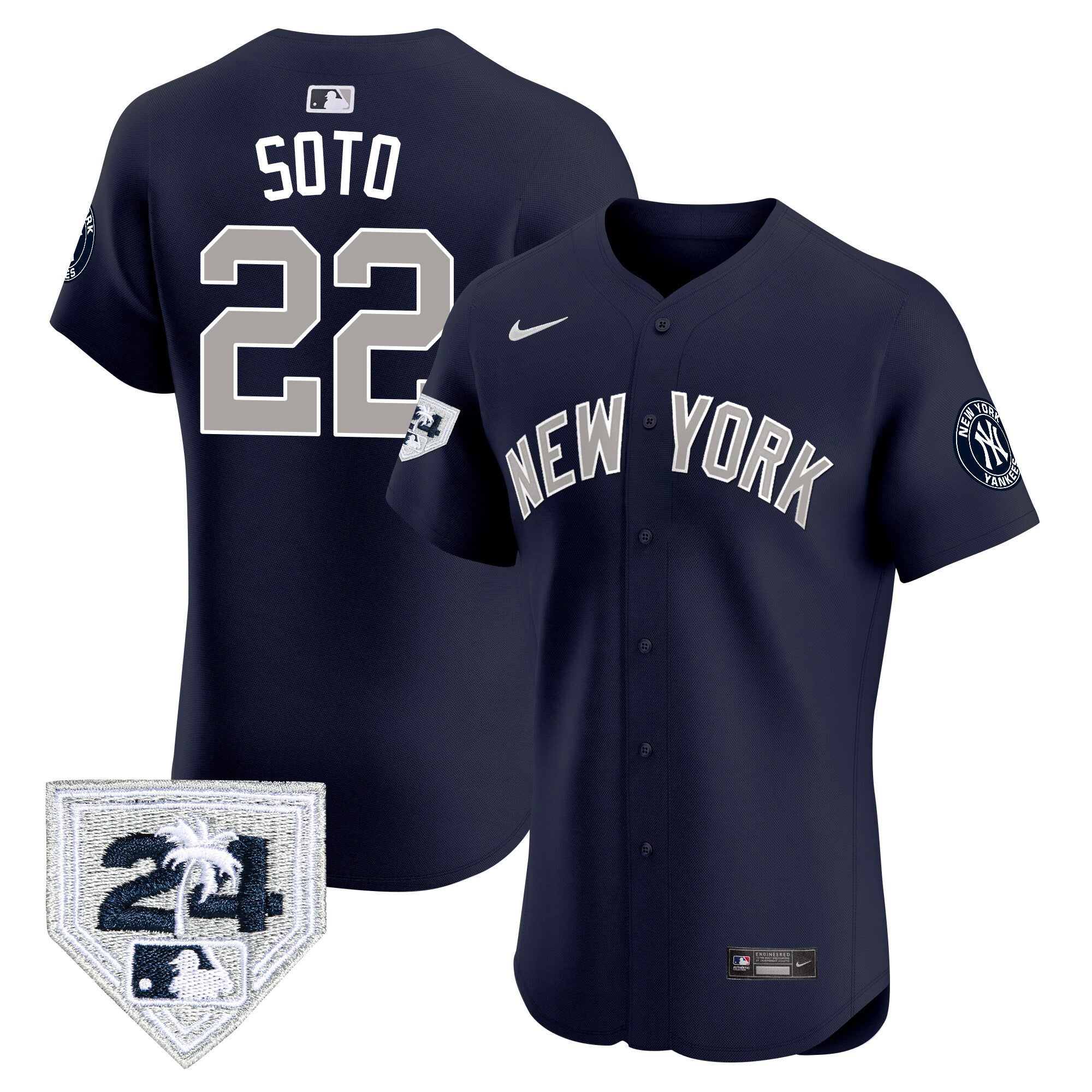 Men’s New York 2024 Spring Training Patch Vapor Premier Elite Jersey V2