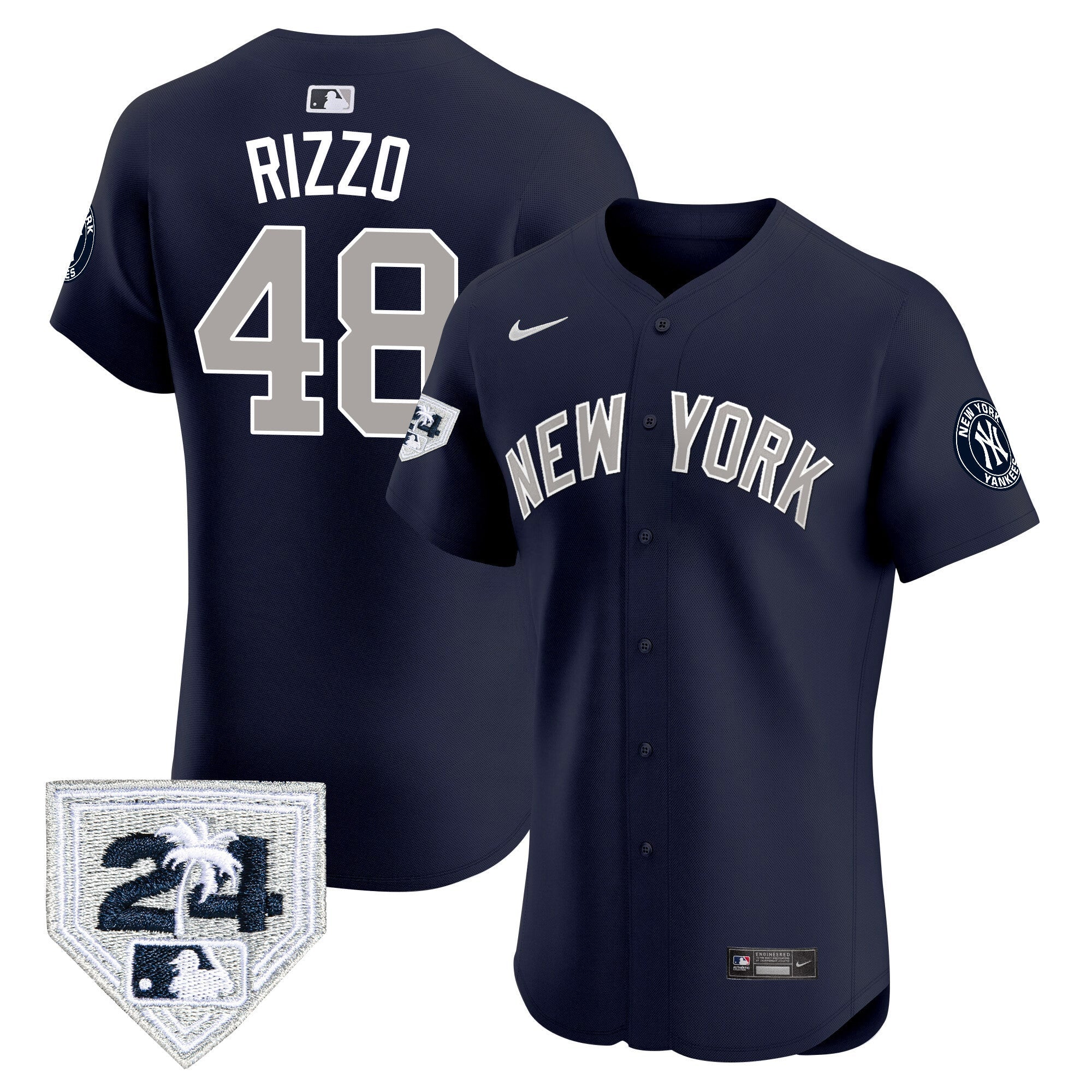Men’s New York 2024 Spring Training Patch Vapor Premier Elite Jersey V2