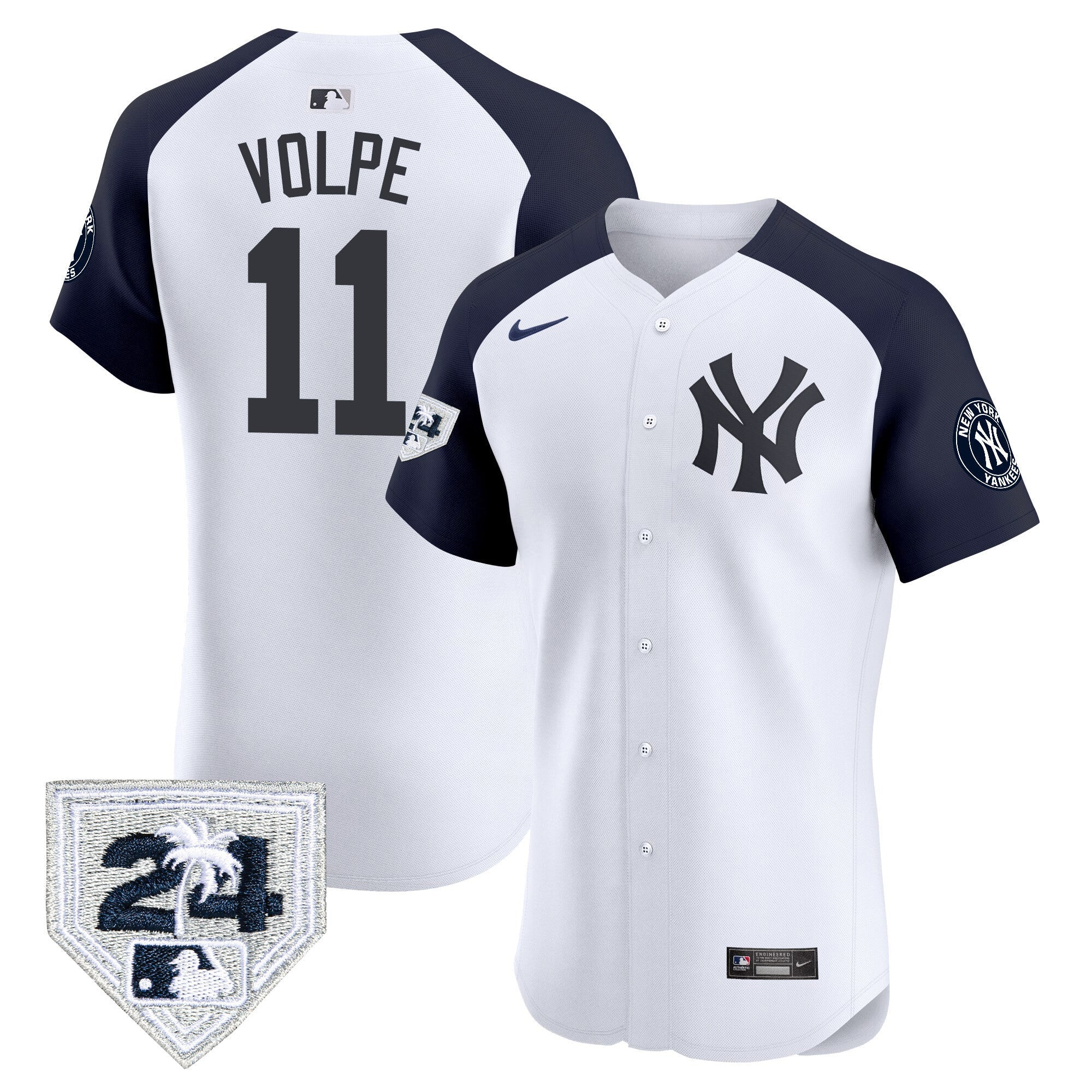 Men’s New York 2024 Spring Training Patch Vapor Premier Elite Jersey V2