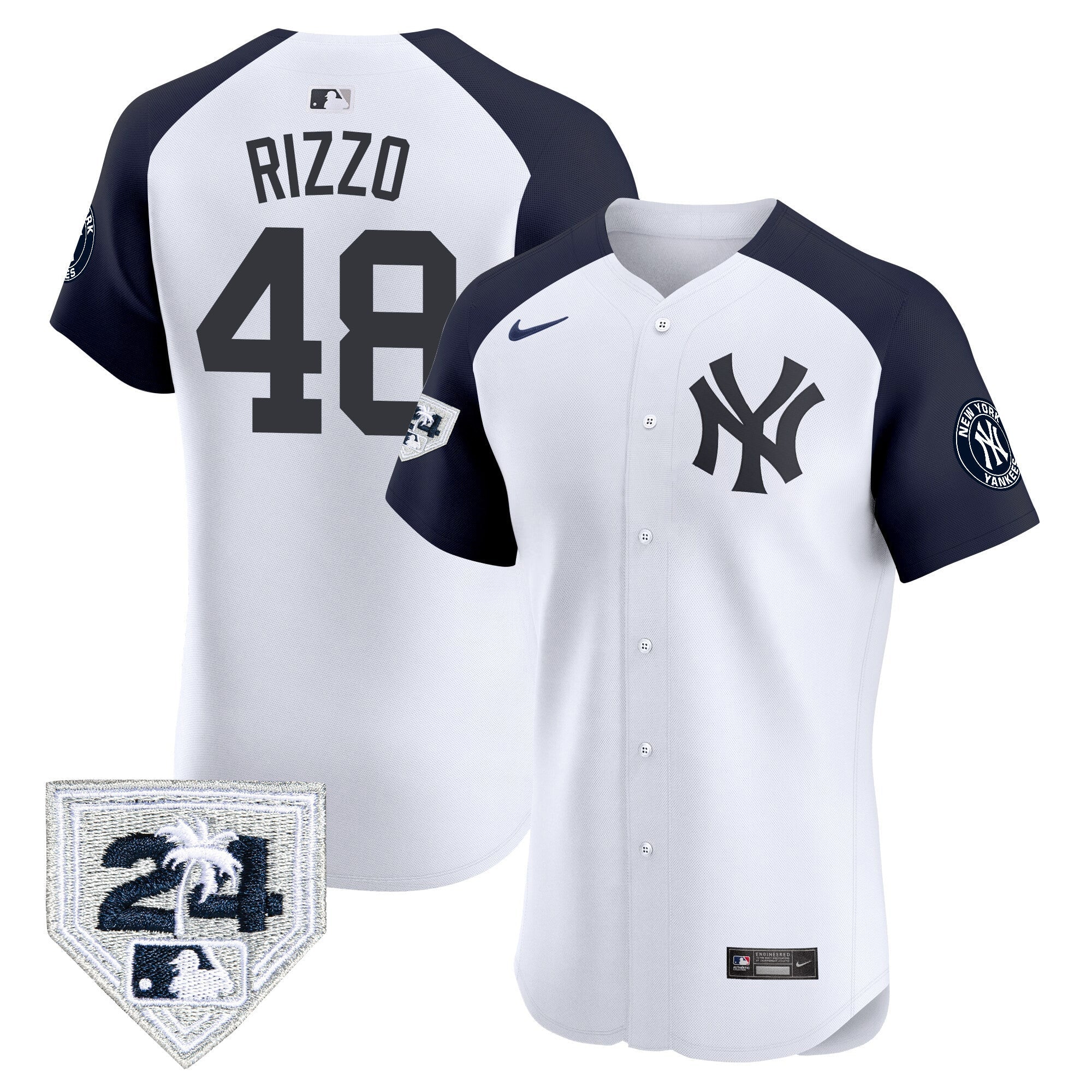 Men’s New York 2024 Spring Training Patch Vapor Premier Elite Jersey V2