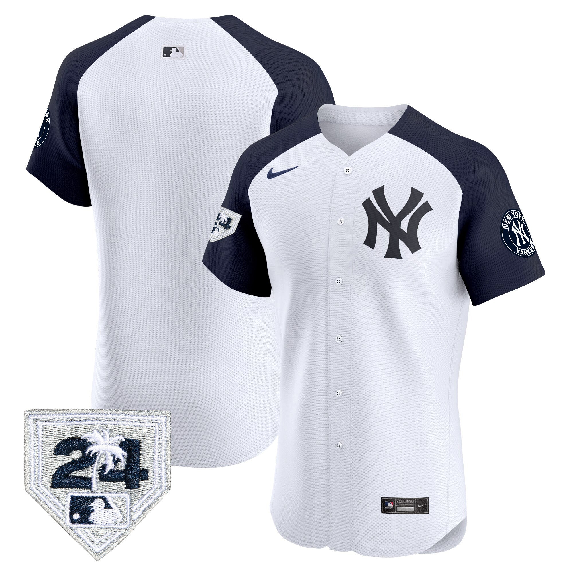 Men’s New York 2024 Spring Training Patch Vapor Premier Elite Jersey V2
