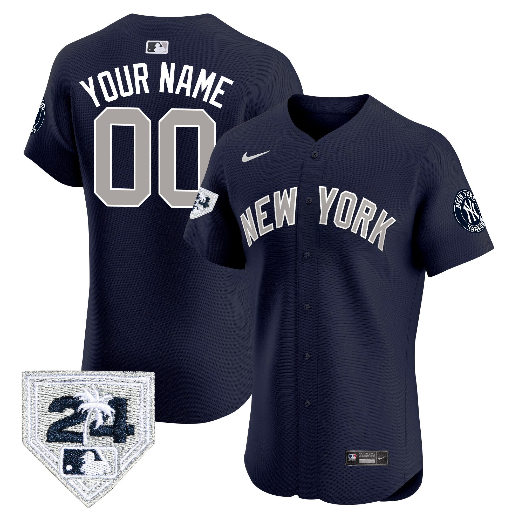 New York 2024 Spring Training Patch Vapor Premier Elite Custom Jersey V2