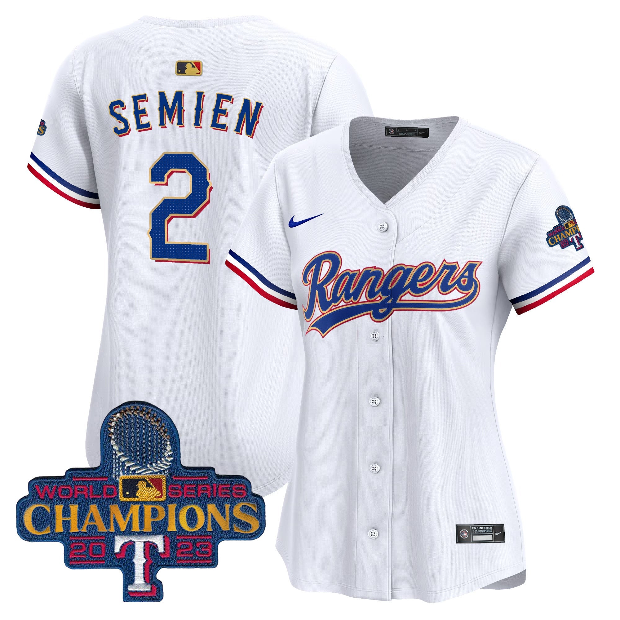 Women’s Texas 2023 World Series Champions Gold Trim Vapor Premier Limited Jersey