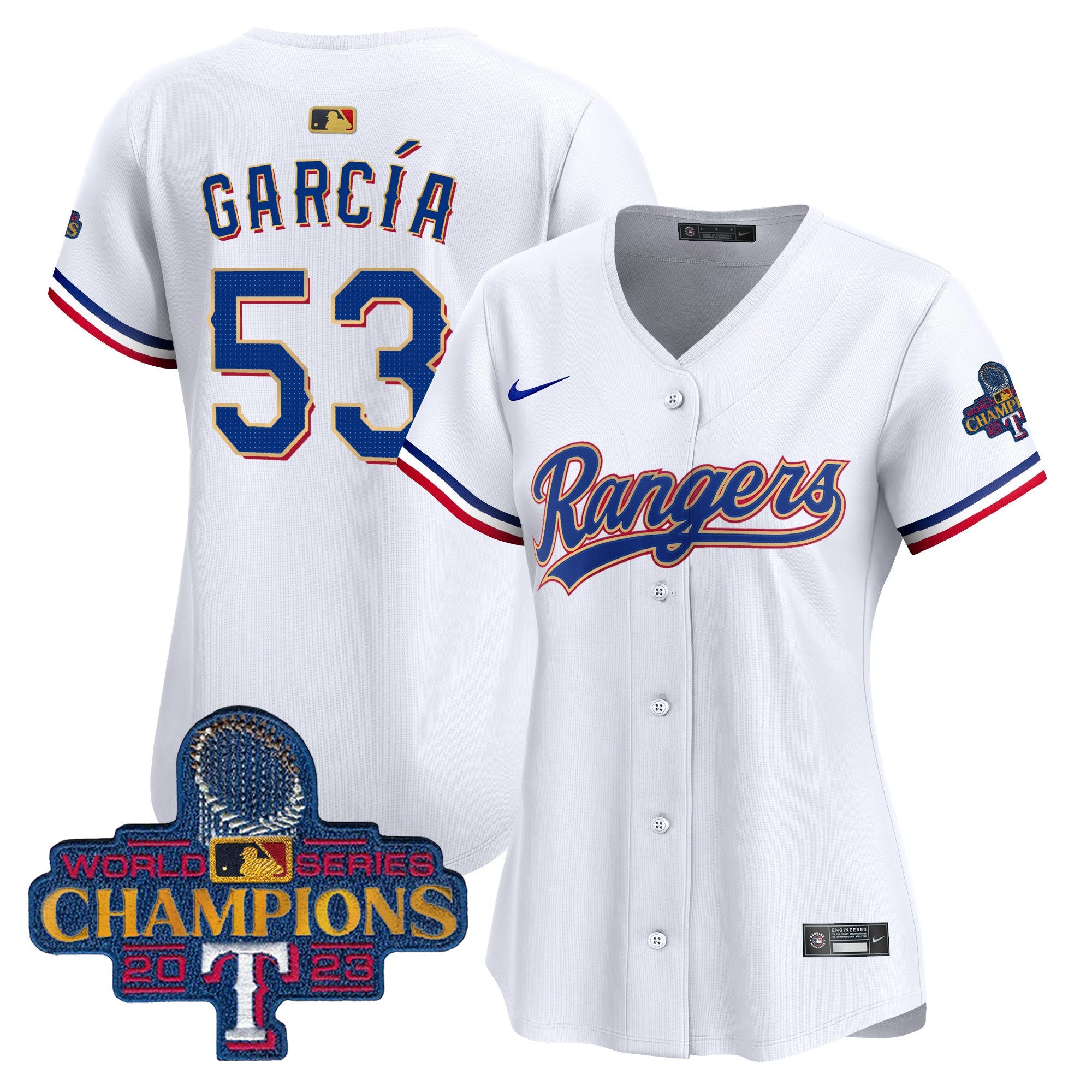 Women’s Texas 2023 World Series Champions Gold Trim Vapor Premier Limited Jersey