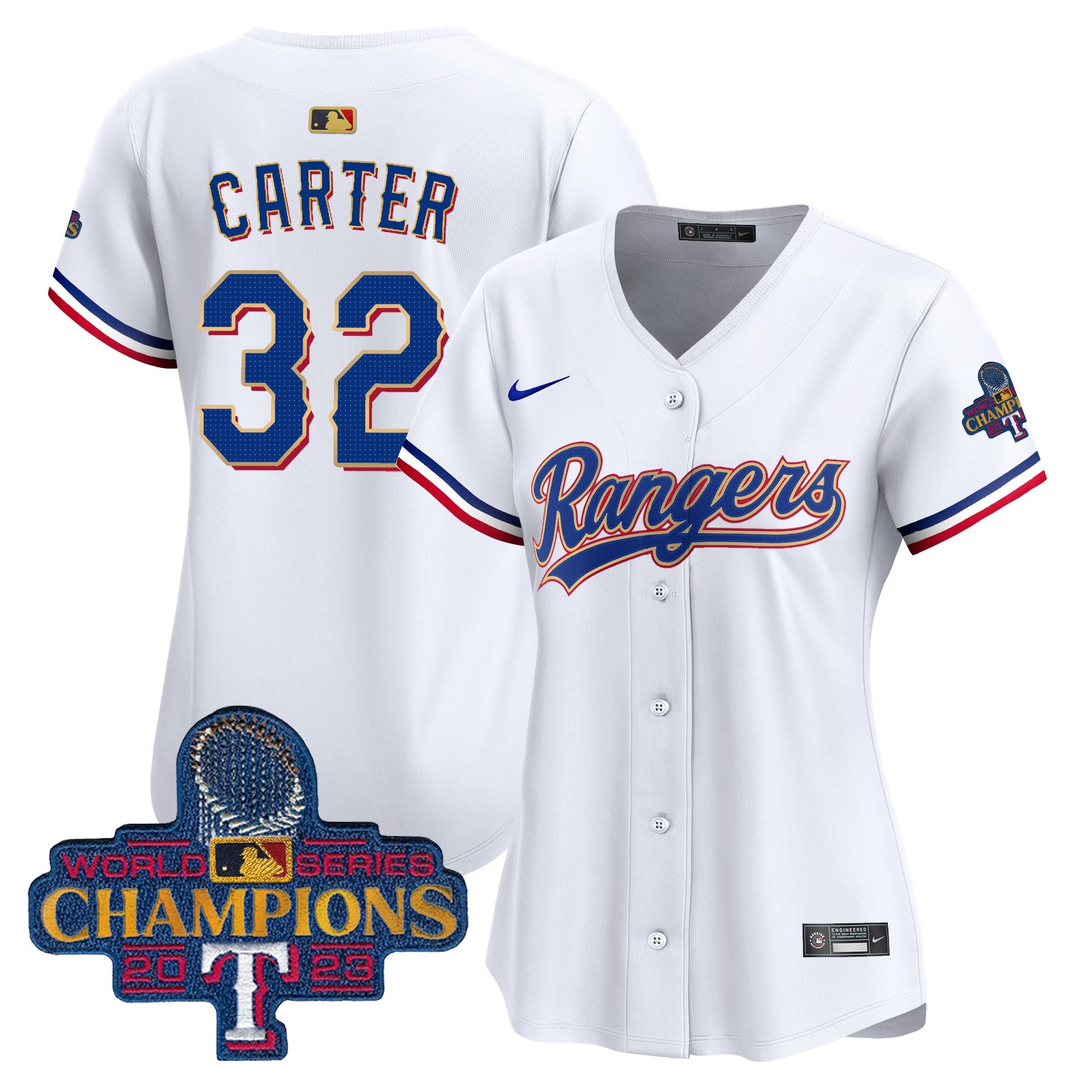 Women’s Texas 2023 World Series Champions Gold Trim Vapor Premier Limited Jersey