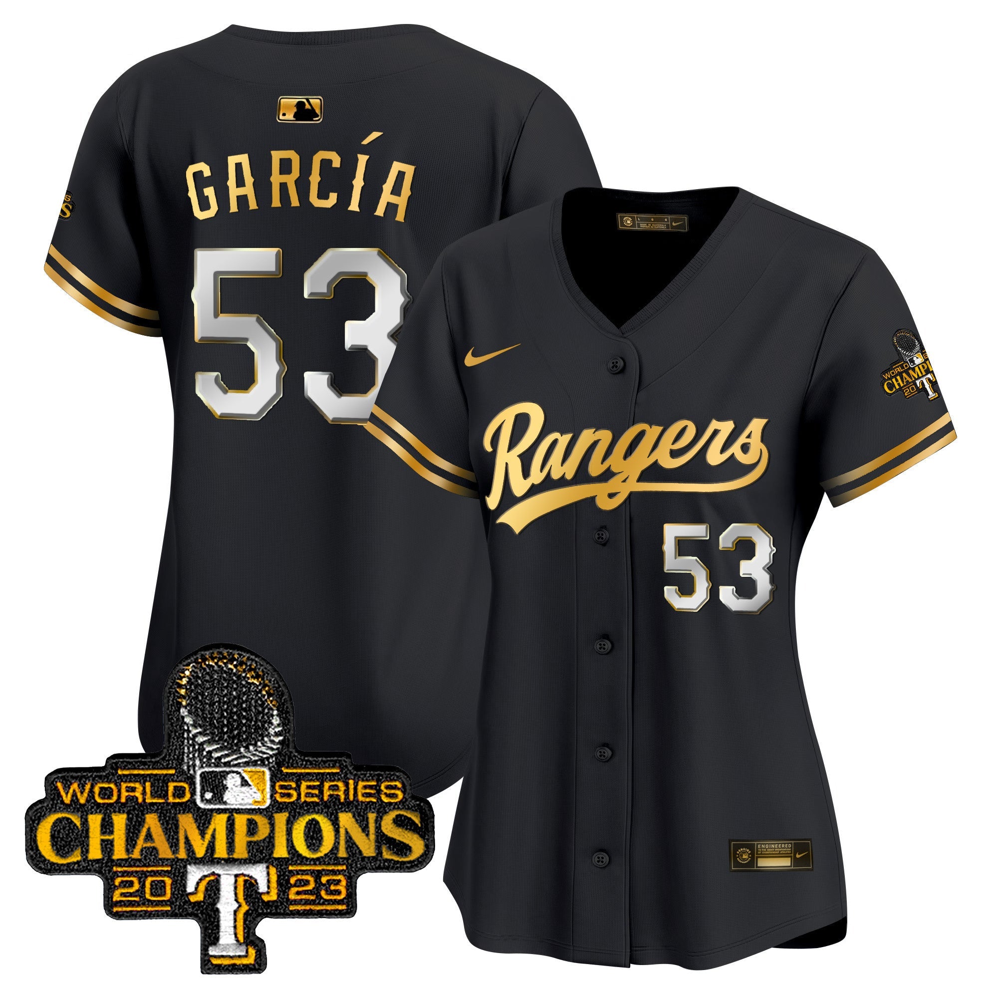 Women’s Texas 2023 World Series Champions Gold Trim Vapor Premier Limited Jersey