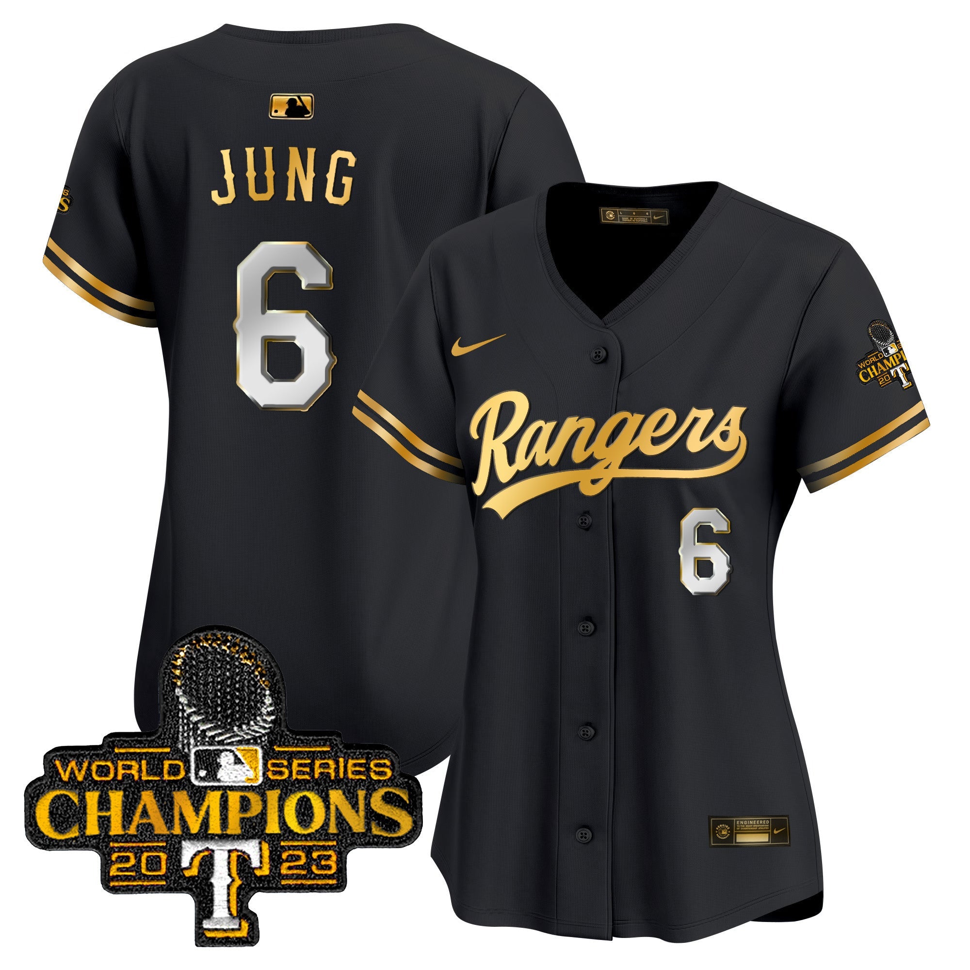 Women’s Texas 2023 World Series Champions Gold Trim Vapor Premier Limited Jersey