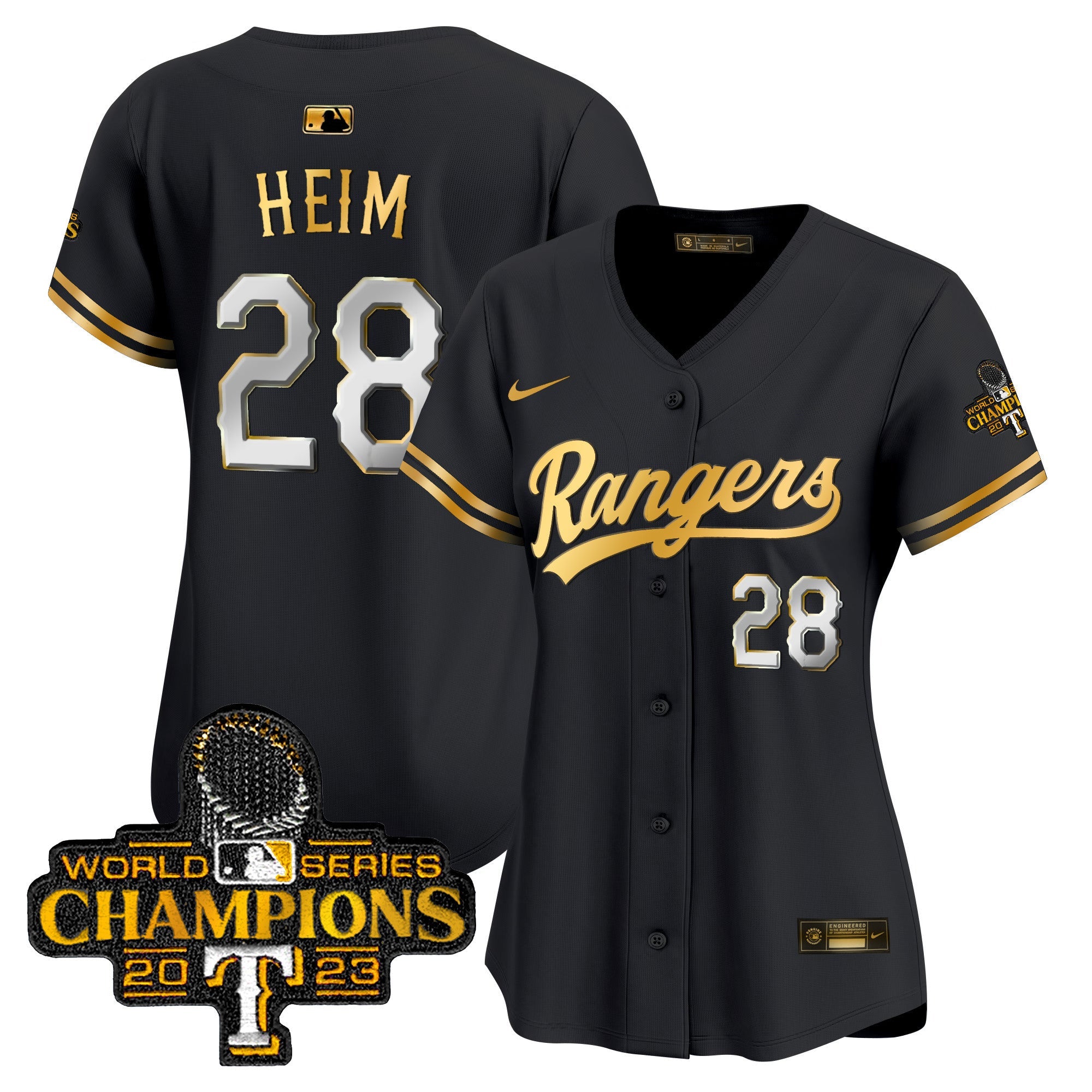 Women’s Texas 2023 World Series Champions Gold Trim Vapor Premier Limited Jersey