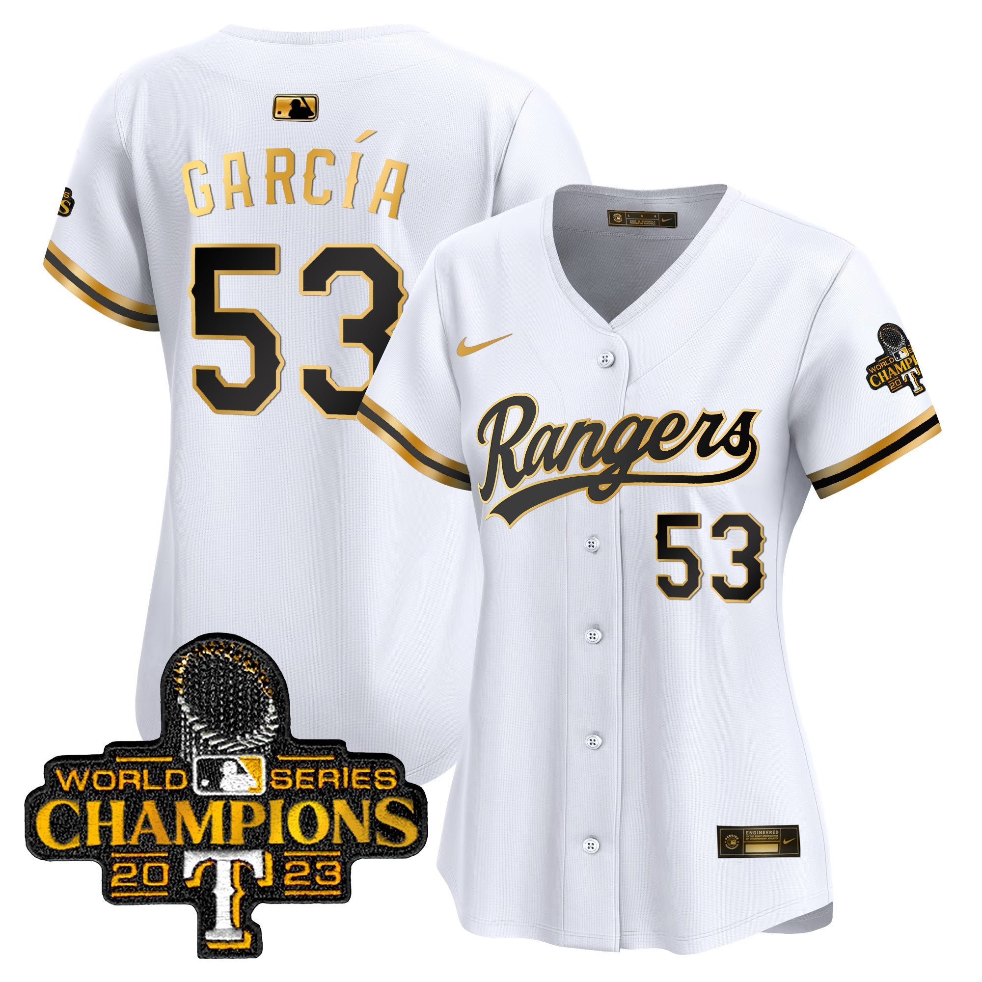 Women’s Texas 2023 World Series Champions Gold Trim Vapor Premier Limited Jersey