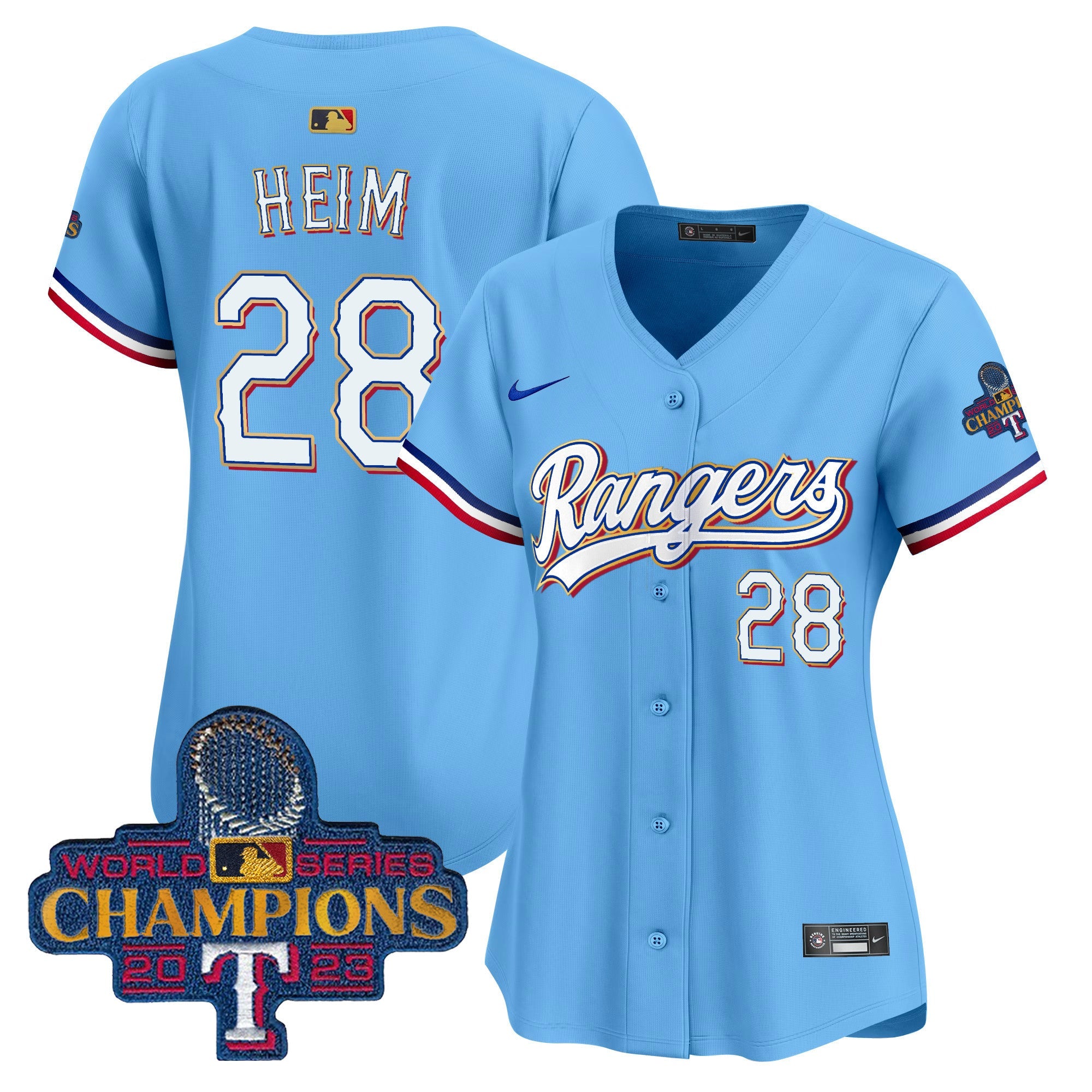 Women’s Texas 2023 World Series Champions Gold Trim Vapor Premier Limited Jersey