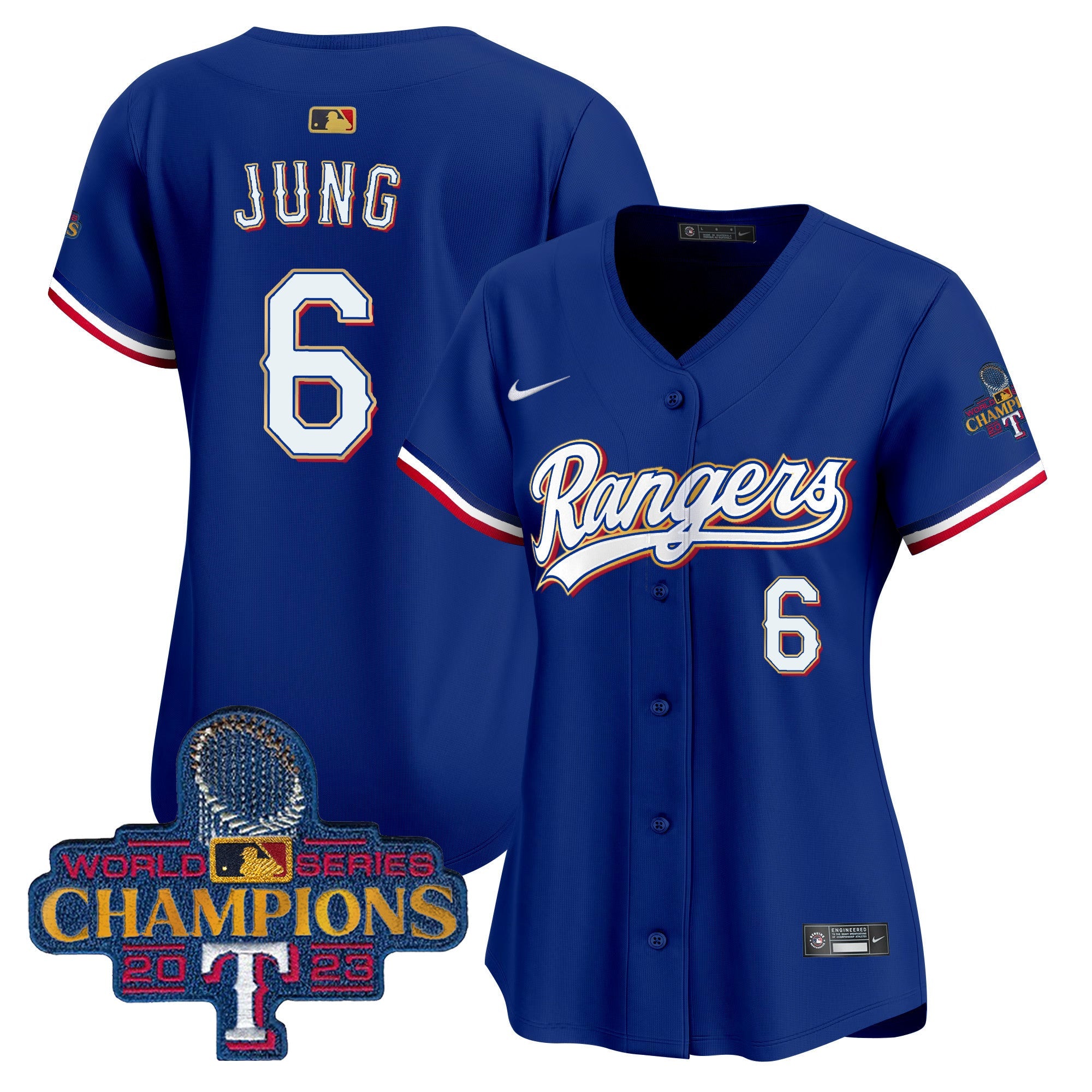 Women’s Texas 2023 World Series Champions Gold Trim Vapor Premier Limited Jersey