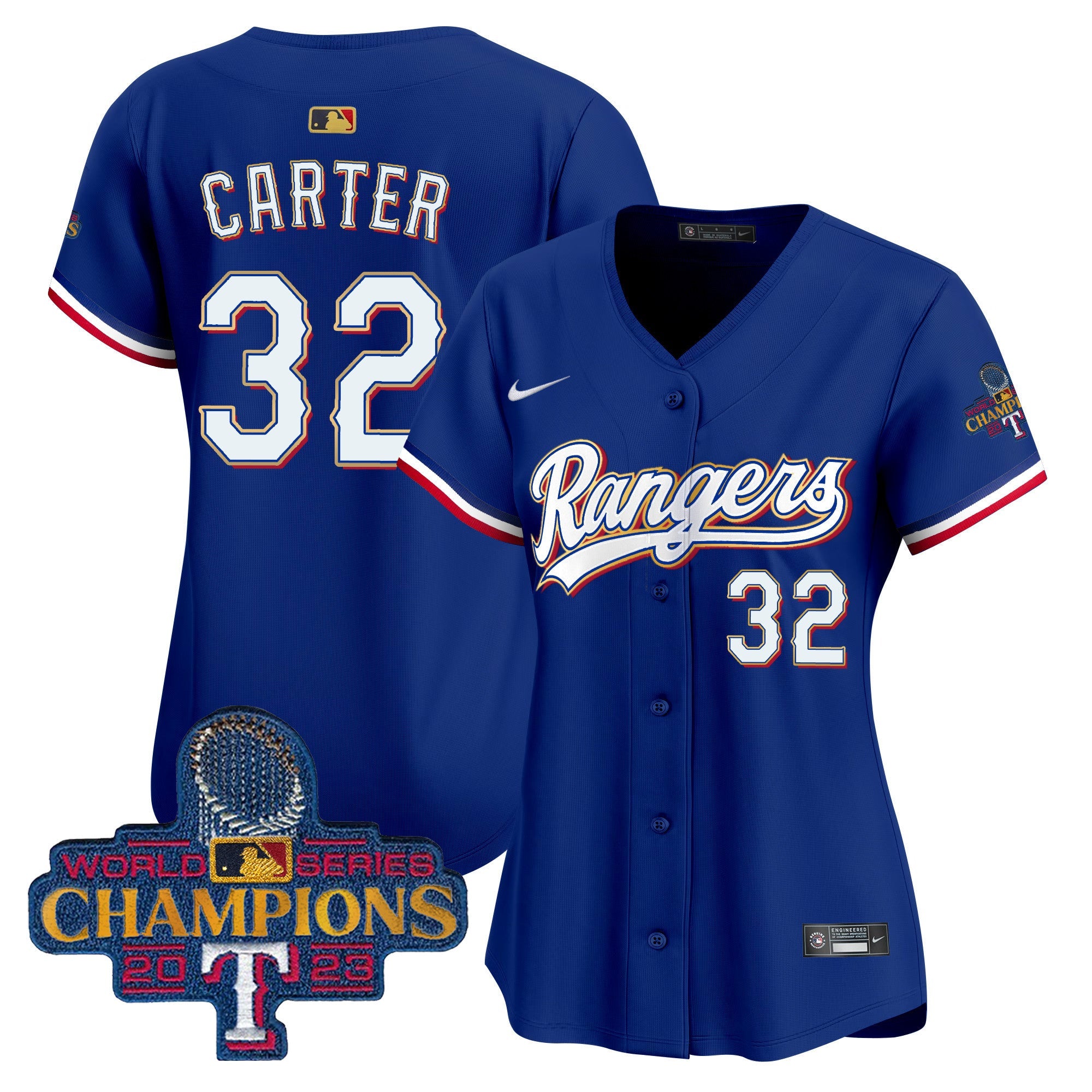 Women’s Texas 2023 World Series Champions Gold Trim Vapor Premier Limited Jersey
