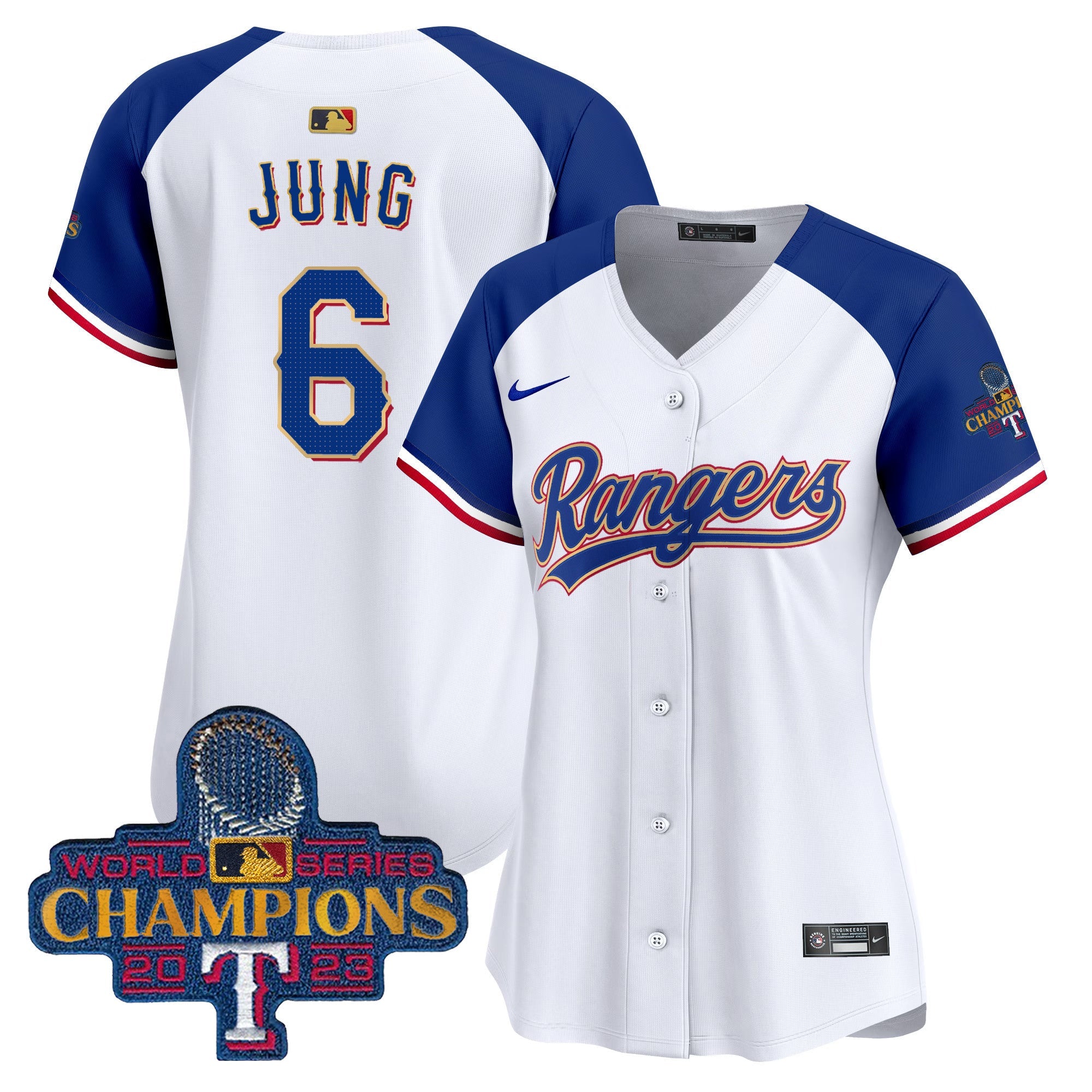 Women’s Texas 2023 World Series Champions Gold Trim Vapor Premier Limited Jersey