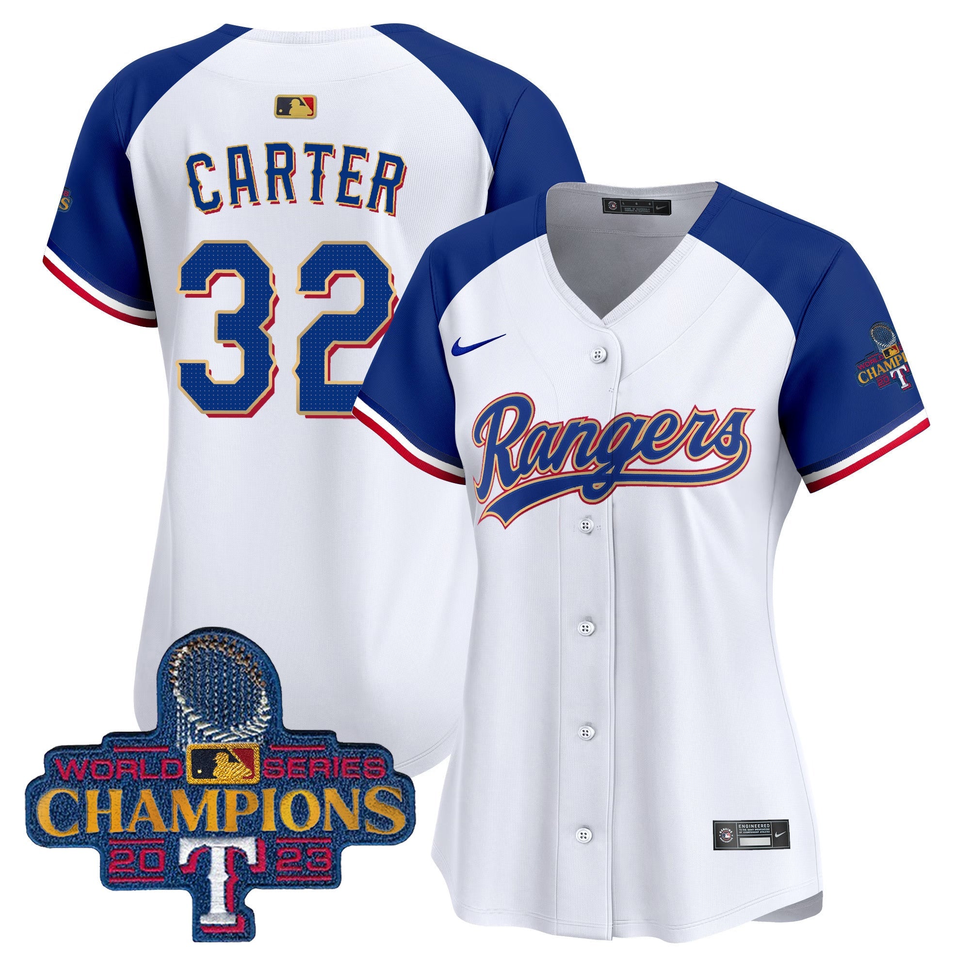 Women’s Texas 2023 World Series Champions Gold Trim Vapor Premier Limited Jersey