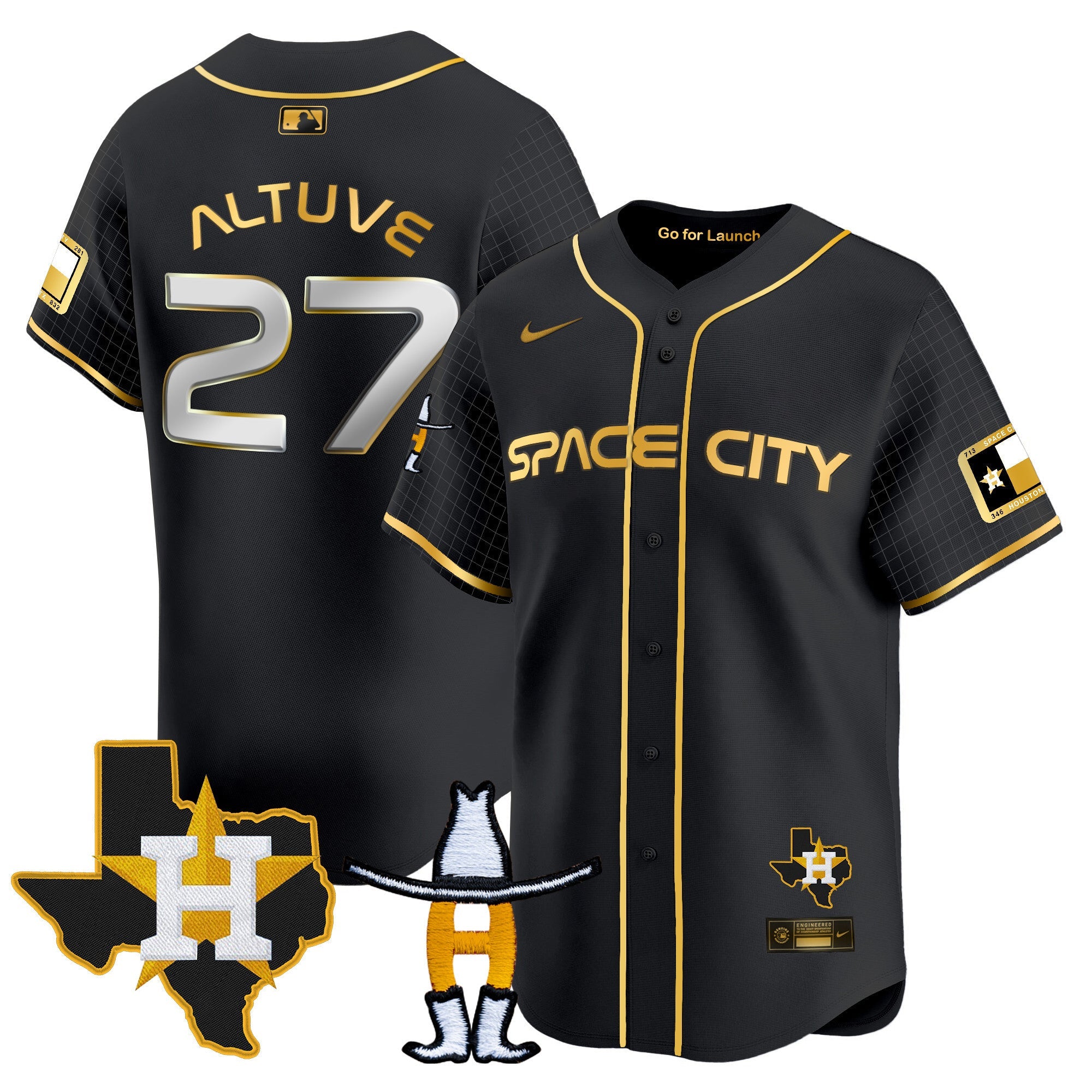 Men’s Space City Texas Patch Vapor Premier Limited Jersey
