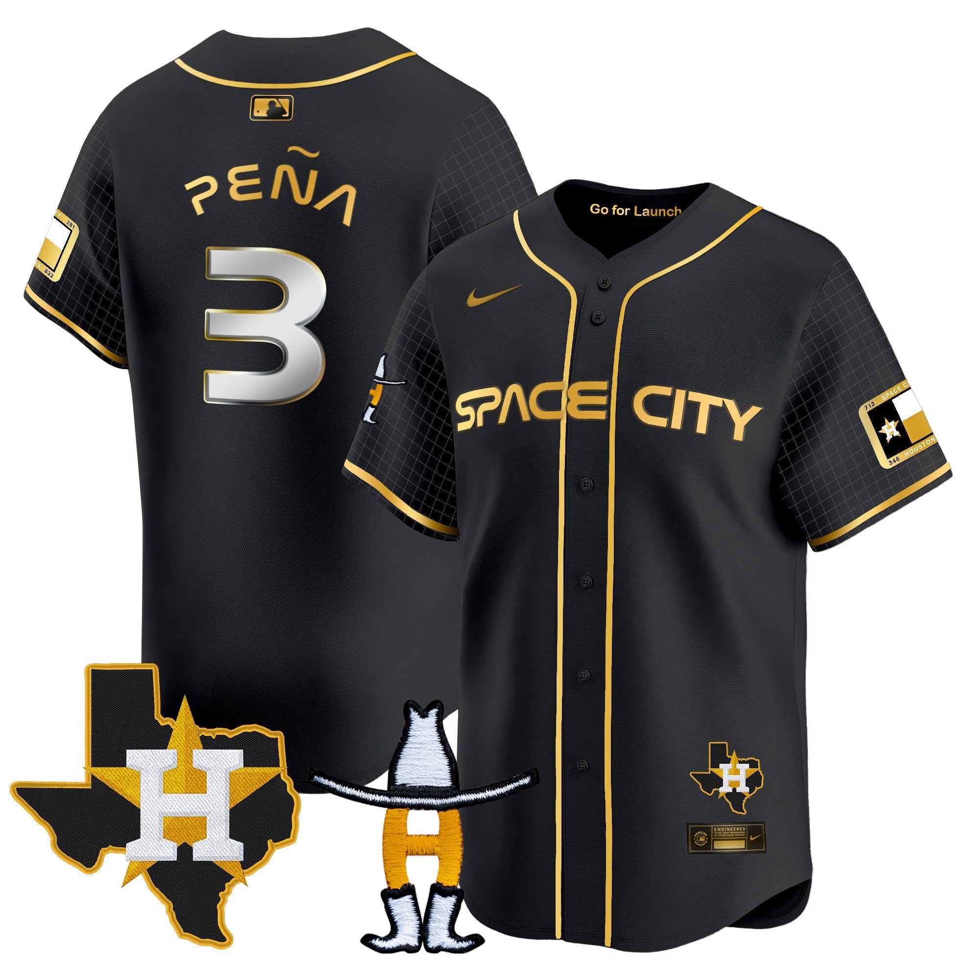 Men’s Space City Texas Patch Vapor Premier Limited Jersey