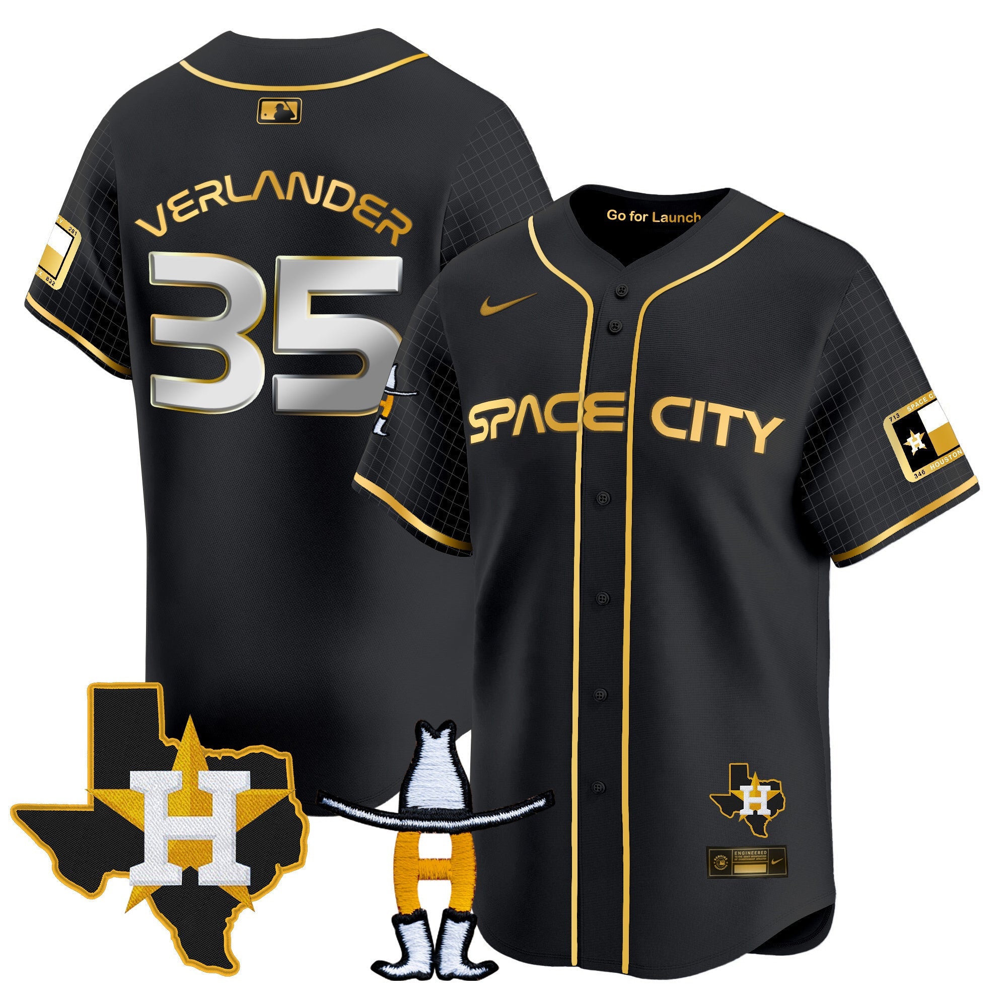 Men’s Space City Texas Patch Vapor Premier Limited Jersey