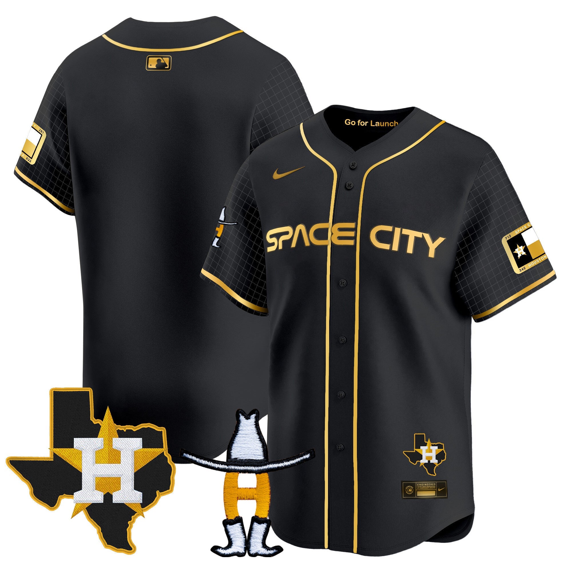 Men’s Space City Texas Patch Vapor Premier Limited Jersey
