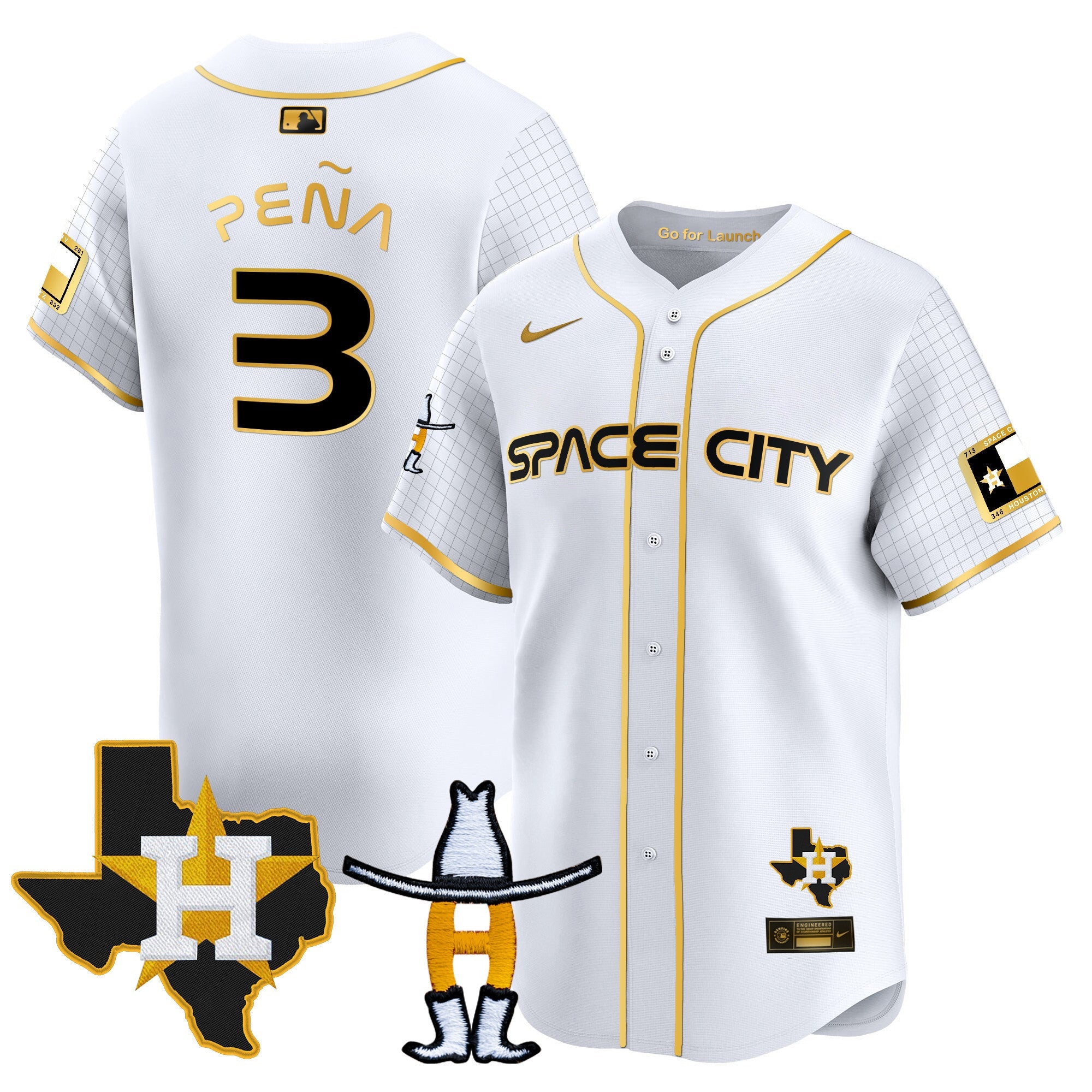 Men’s Space City Texas Patch Vapor Premier Limited Jersey