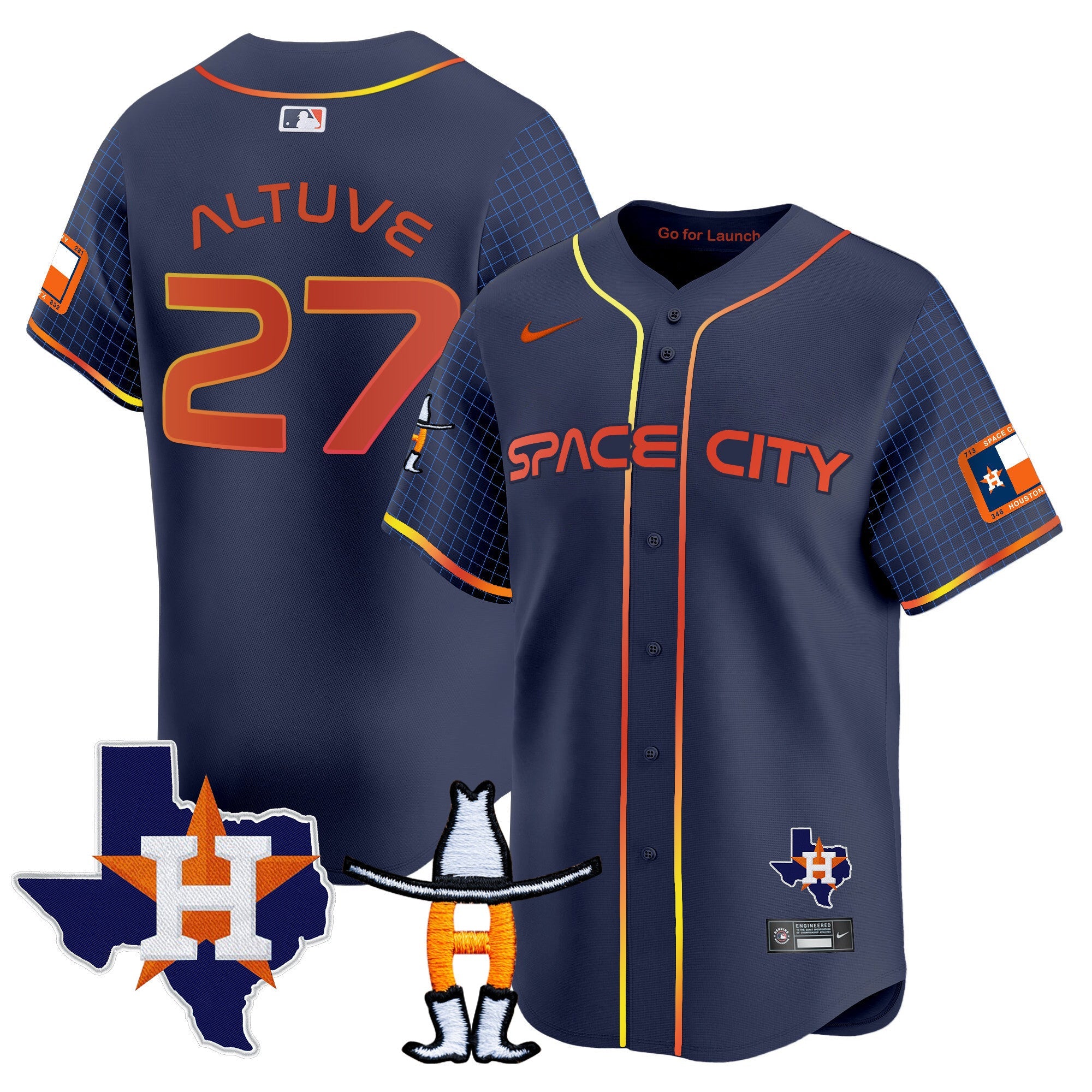 Men’s Space City Texas Patch Vapor Premier Limited Jersey