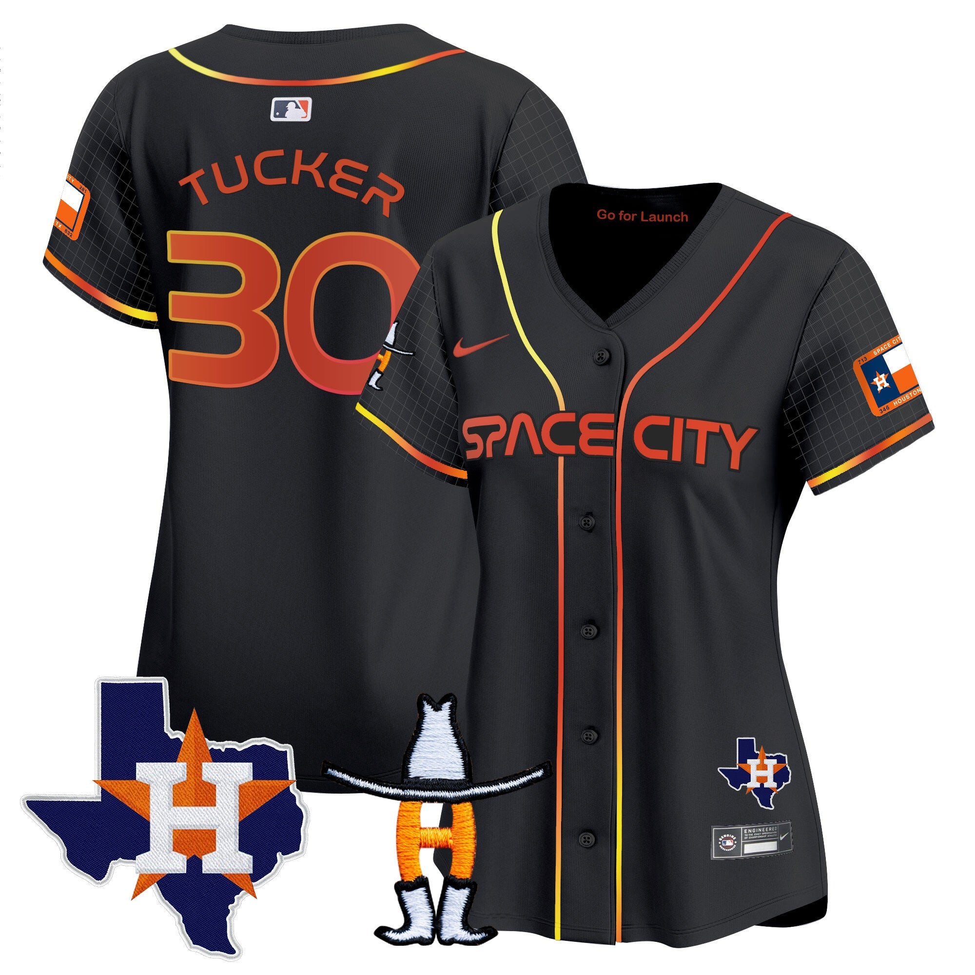 Women’s Space City Texas Patch Vapor Premier Limited Jersey