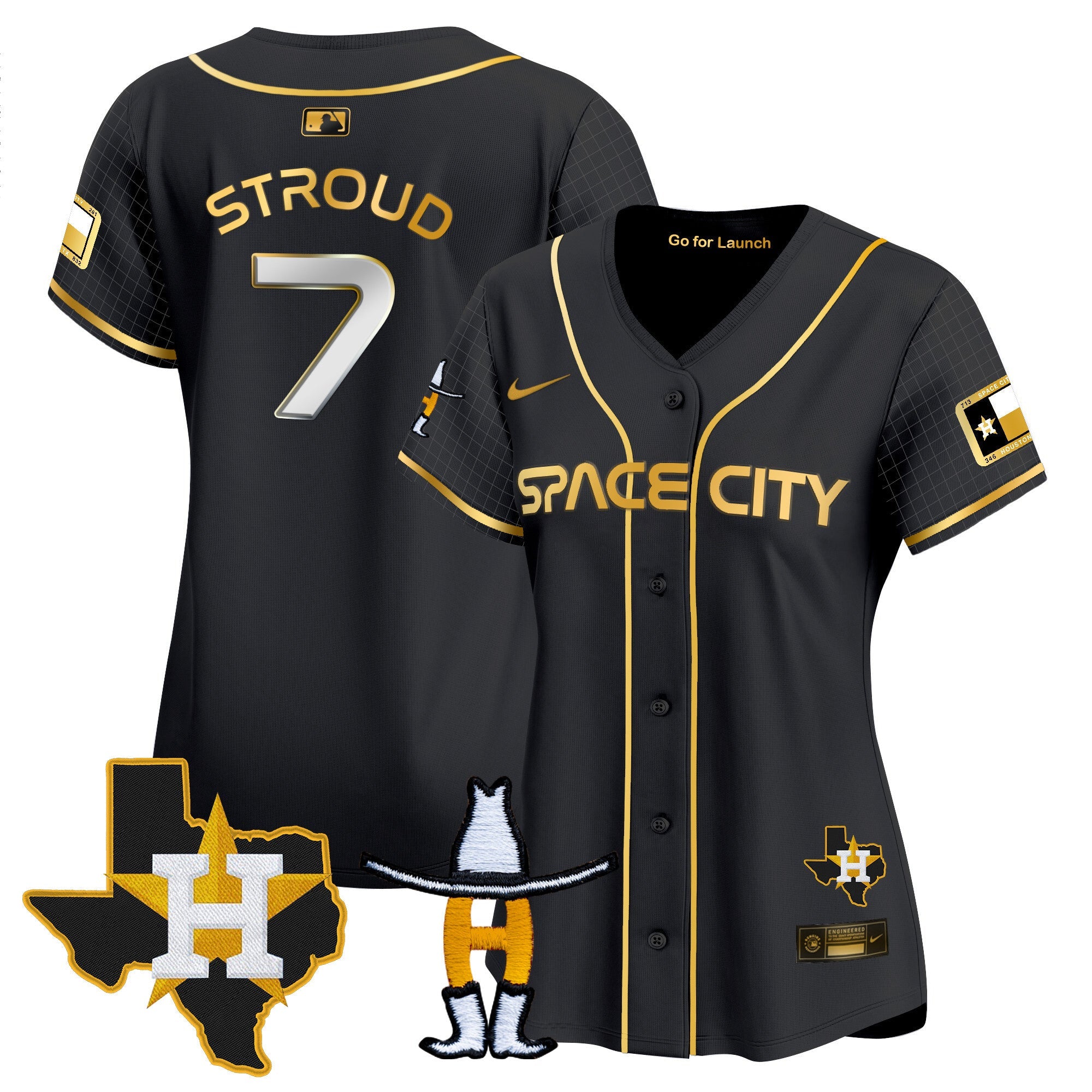 Women’s Space City Texas Patch Vapor Premier Limited Jersey