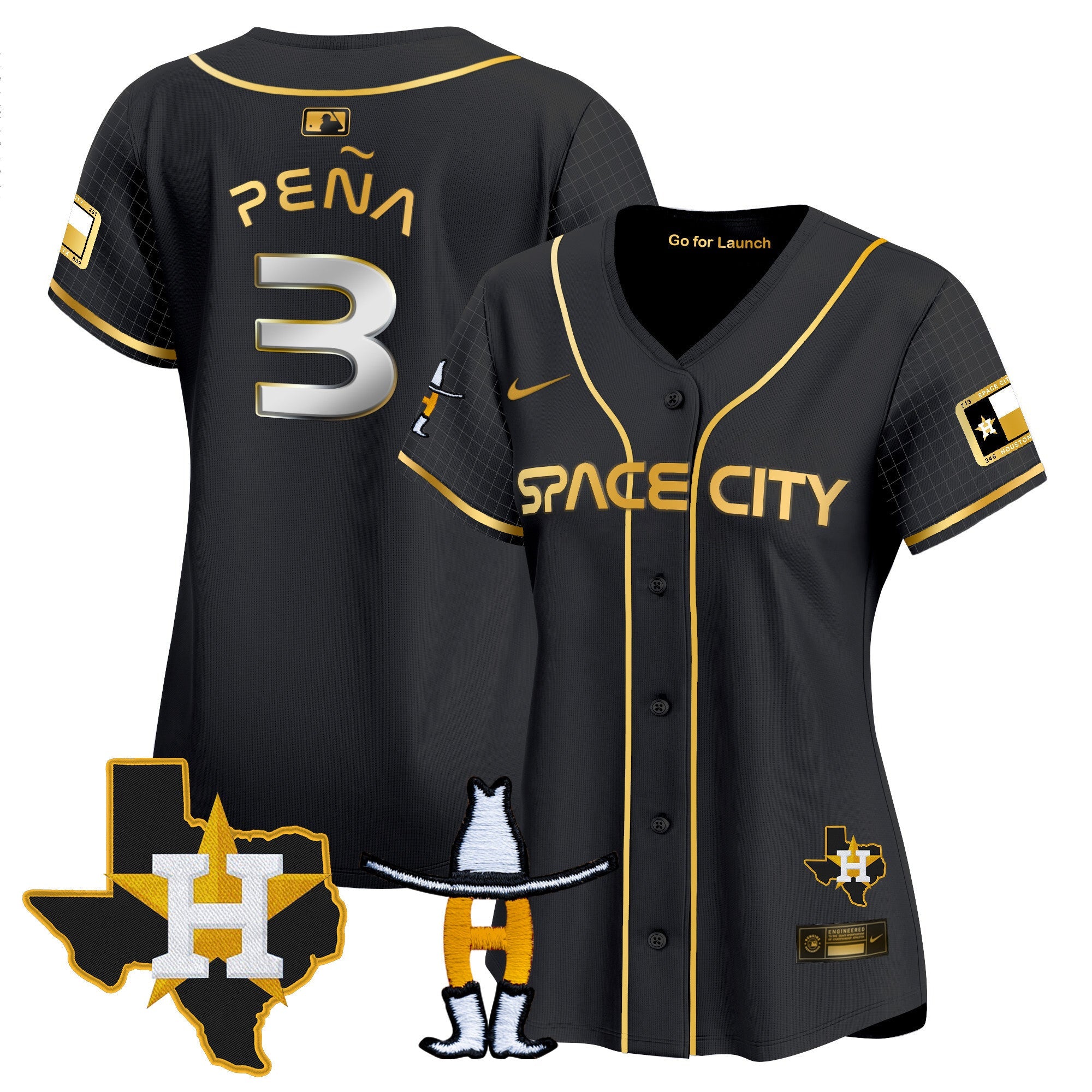 Women’s Space City Texas Patch Vapor Premier Limited Jersey