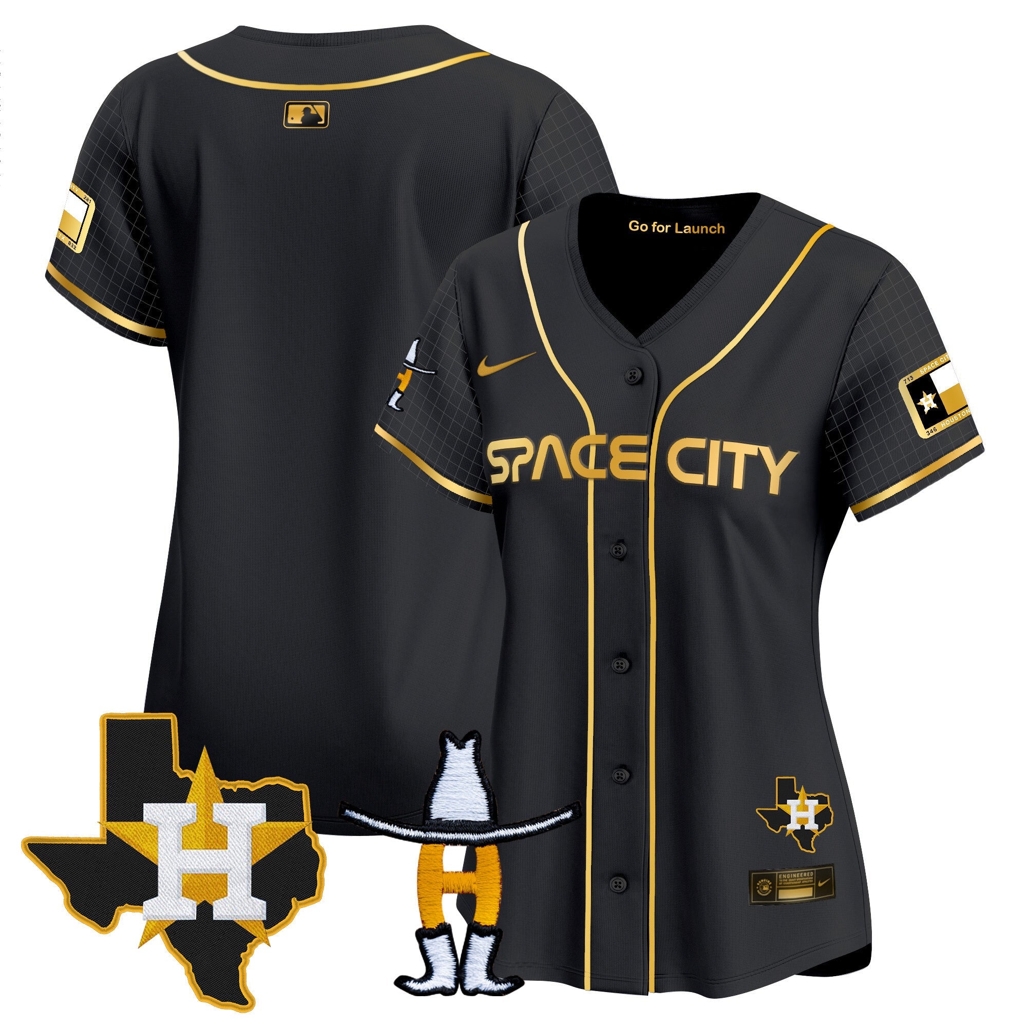 Women’s Space City Texas Patch Vapor Premier Limited Jersey