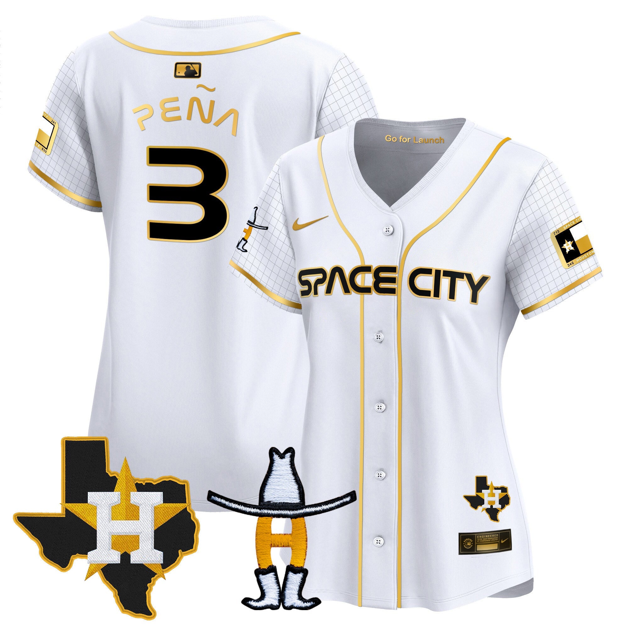 Women’s Space City Texas Patch Vapor Premier Limited Jersey