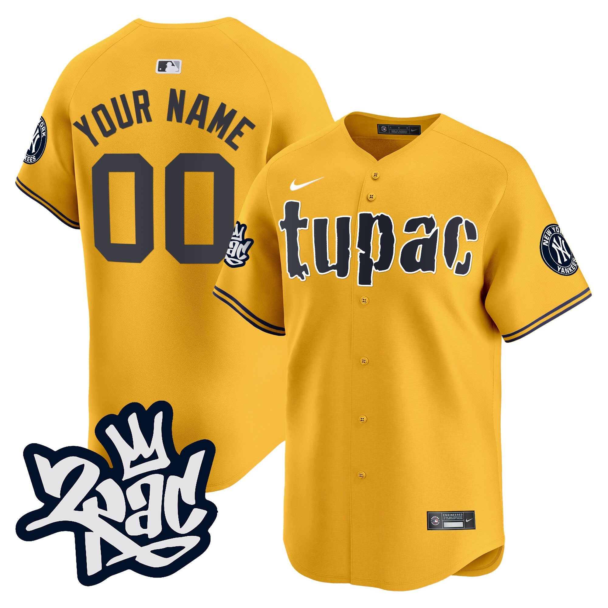 New York Tupac Shakur Vapor Premier Limited Custom Jersey