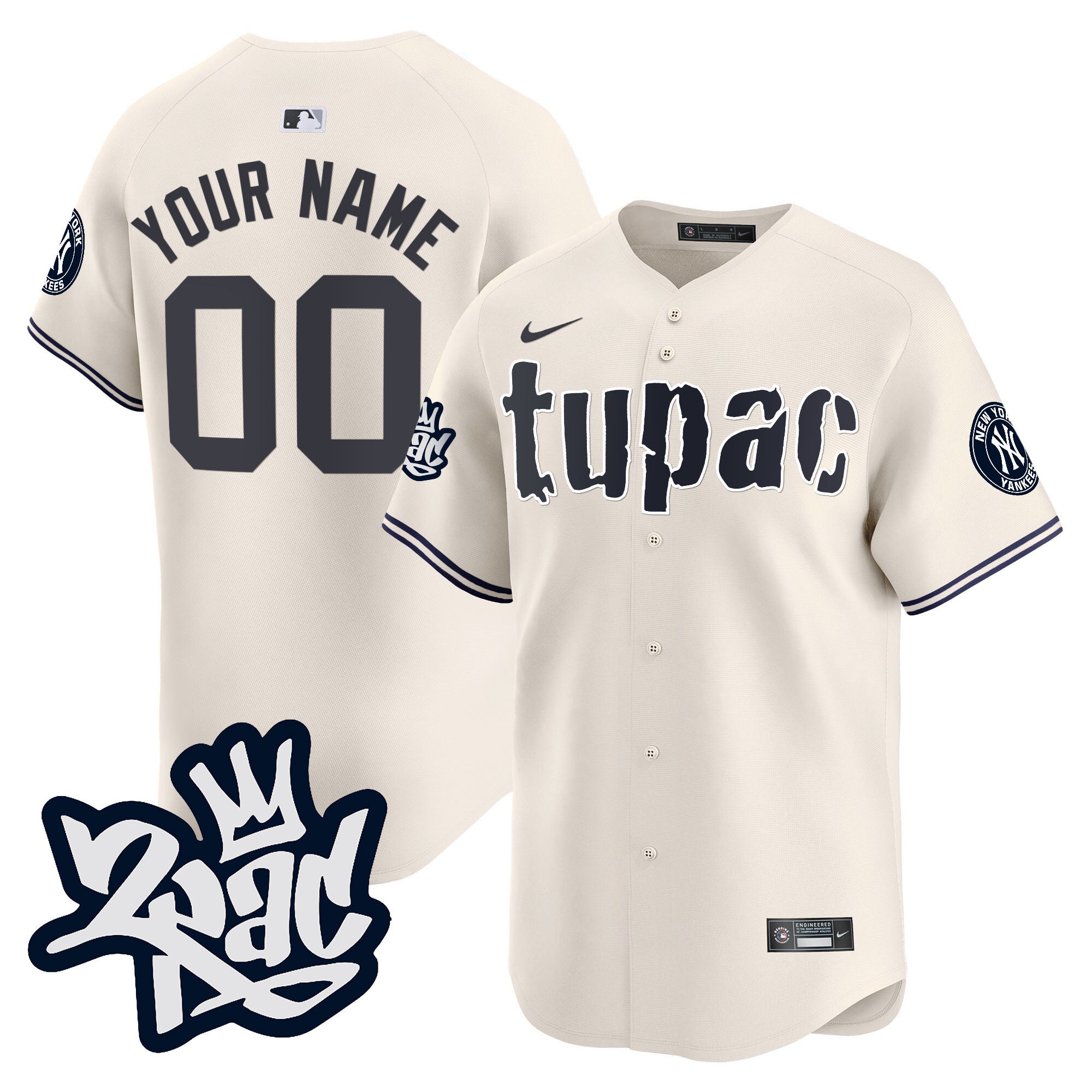 New York Tupac Shakur Vapor Premier Limited Custom Jersey