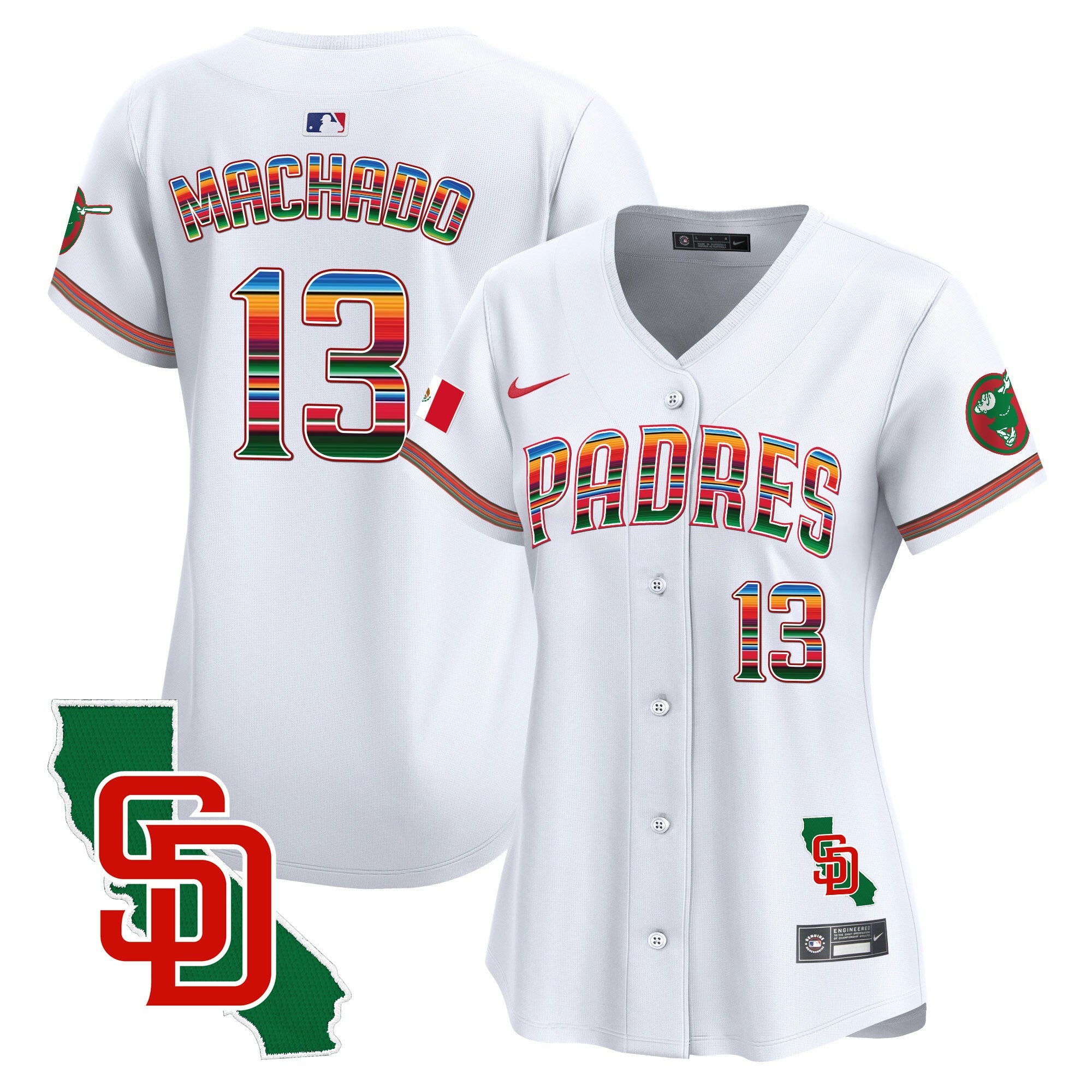 Women’s Mexico California Patch Vapor Premier Limited Jersey