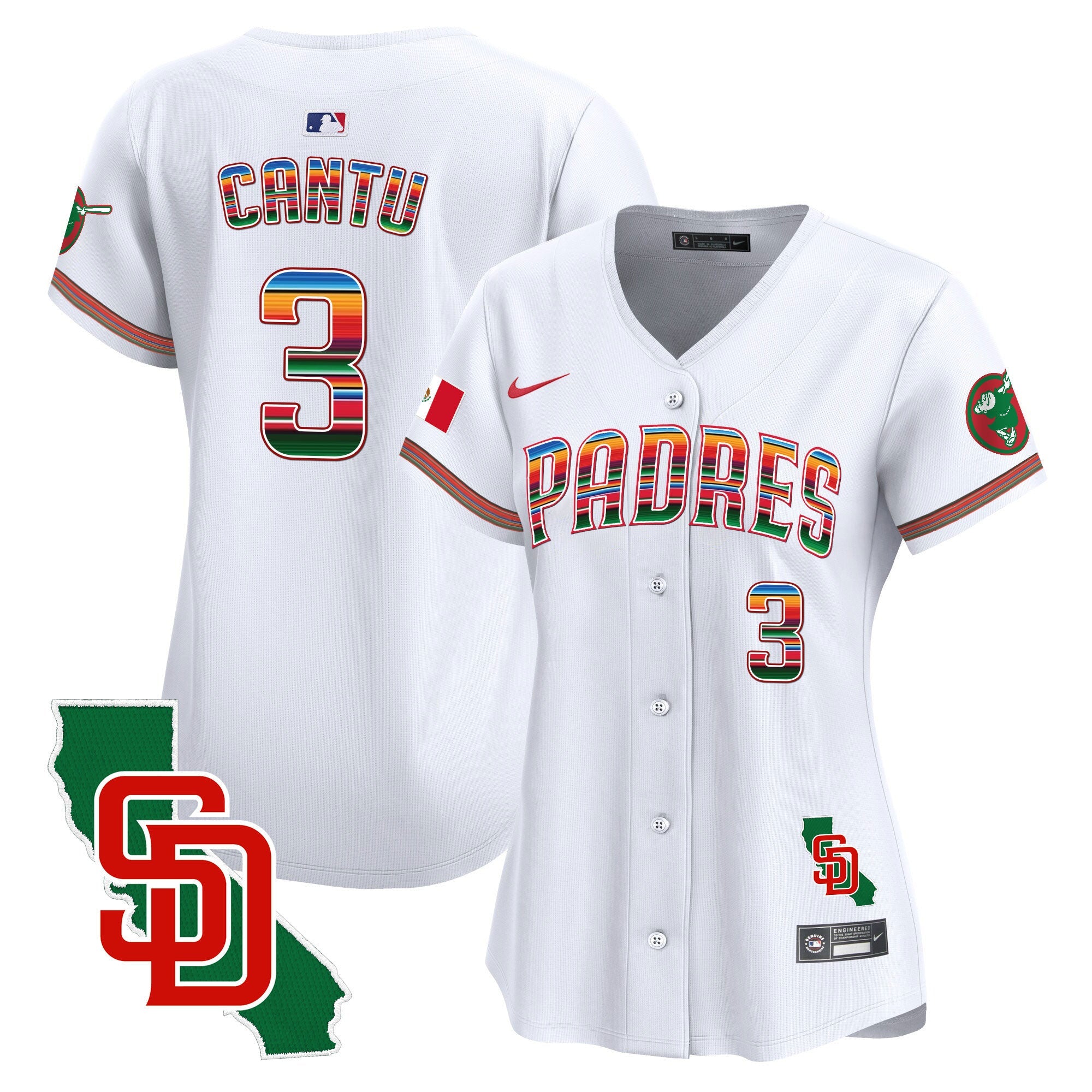 Women’s Mexico California Patch Vapor Premier Limited Jersey