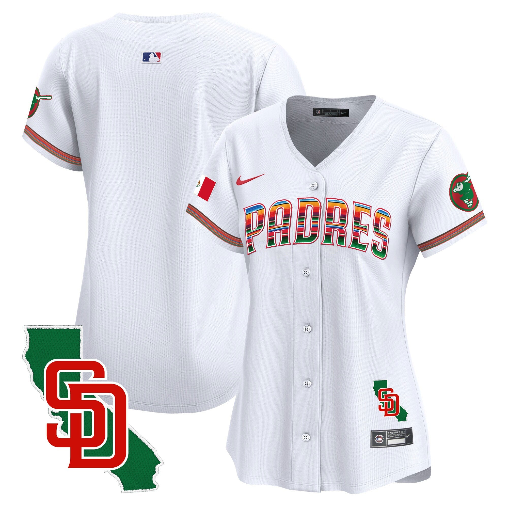 Women’s Mexico California Patch Vapor Premier Limited Jersey