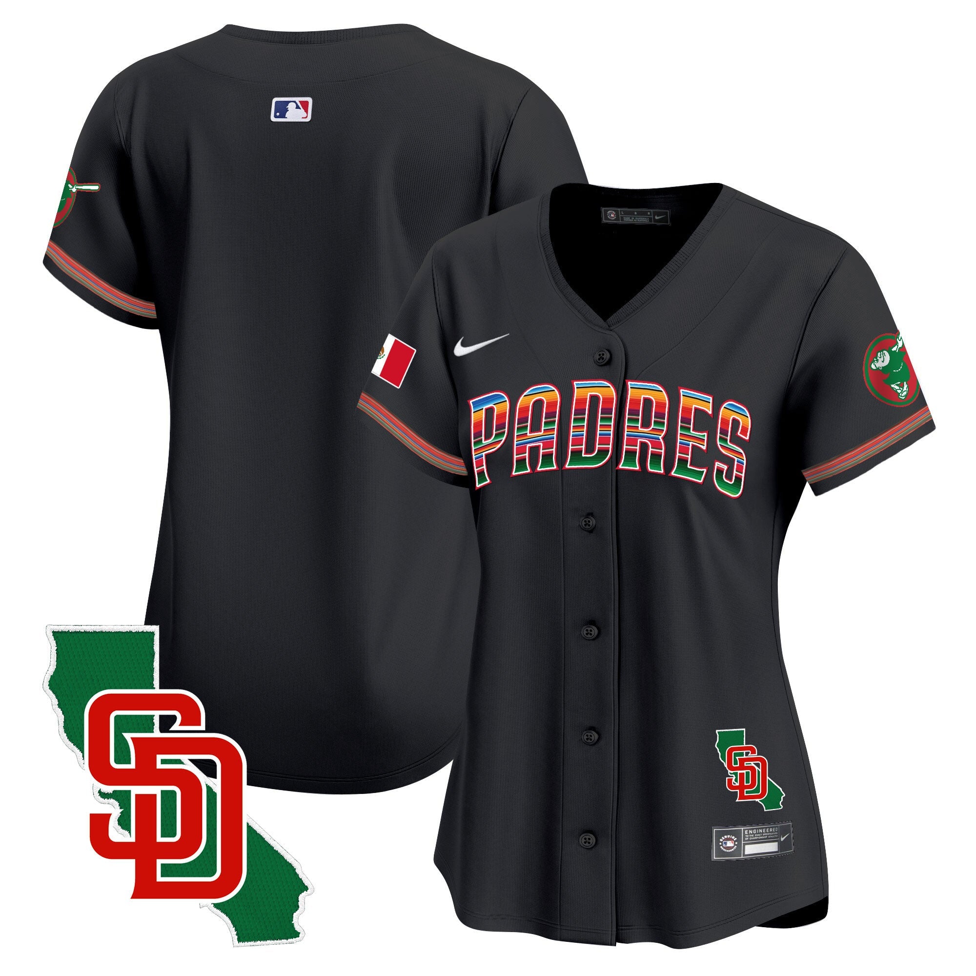 Women’s Mexico California Patch Vapor Premier Limited Jersey