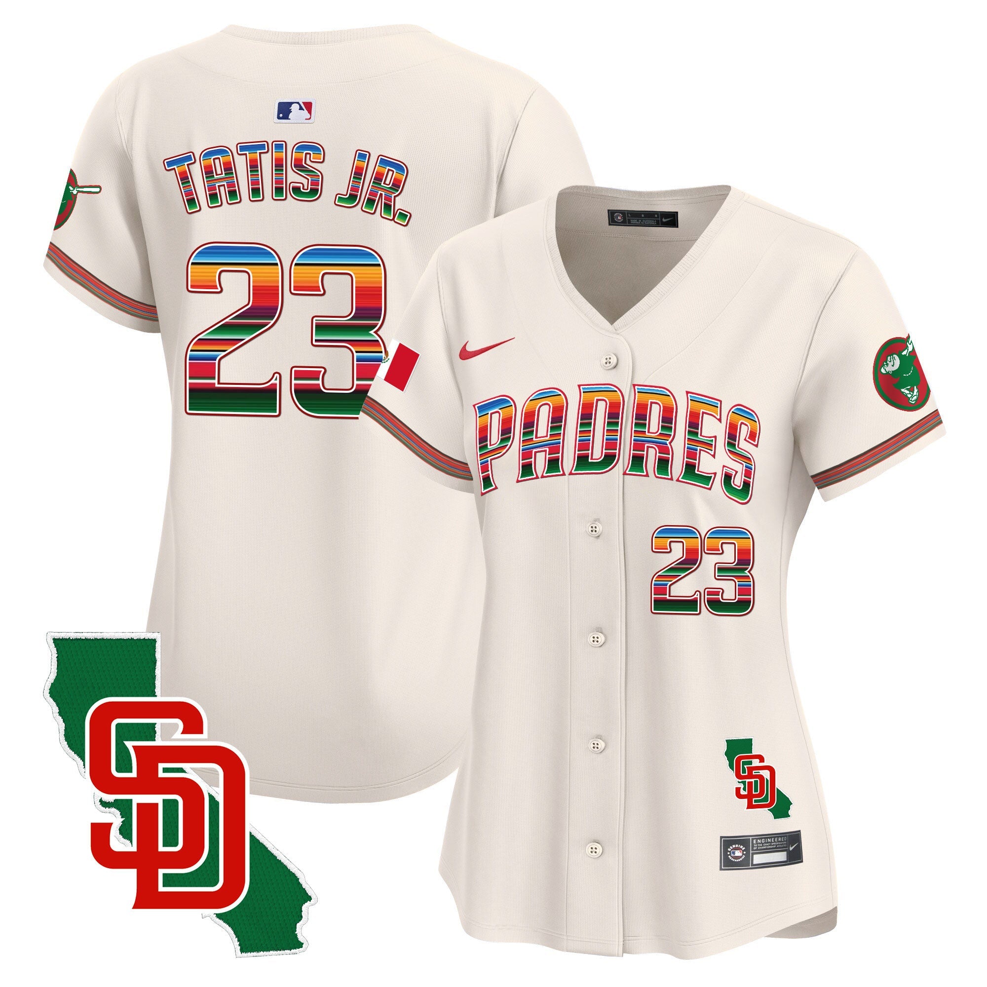 Women’s Mexico California Patch Vapor Premier Limited Jersey
