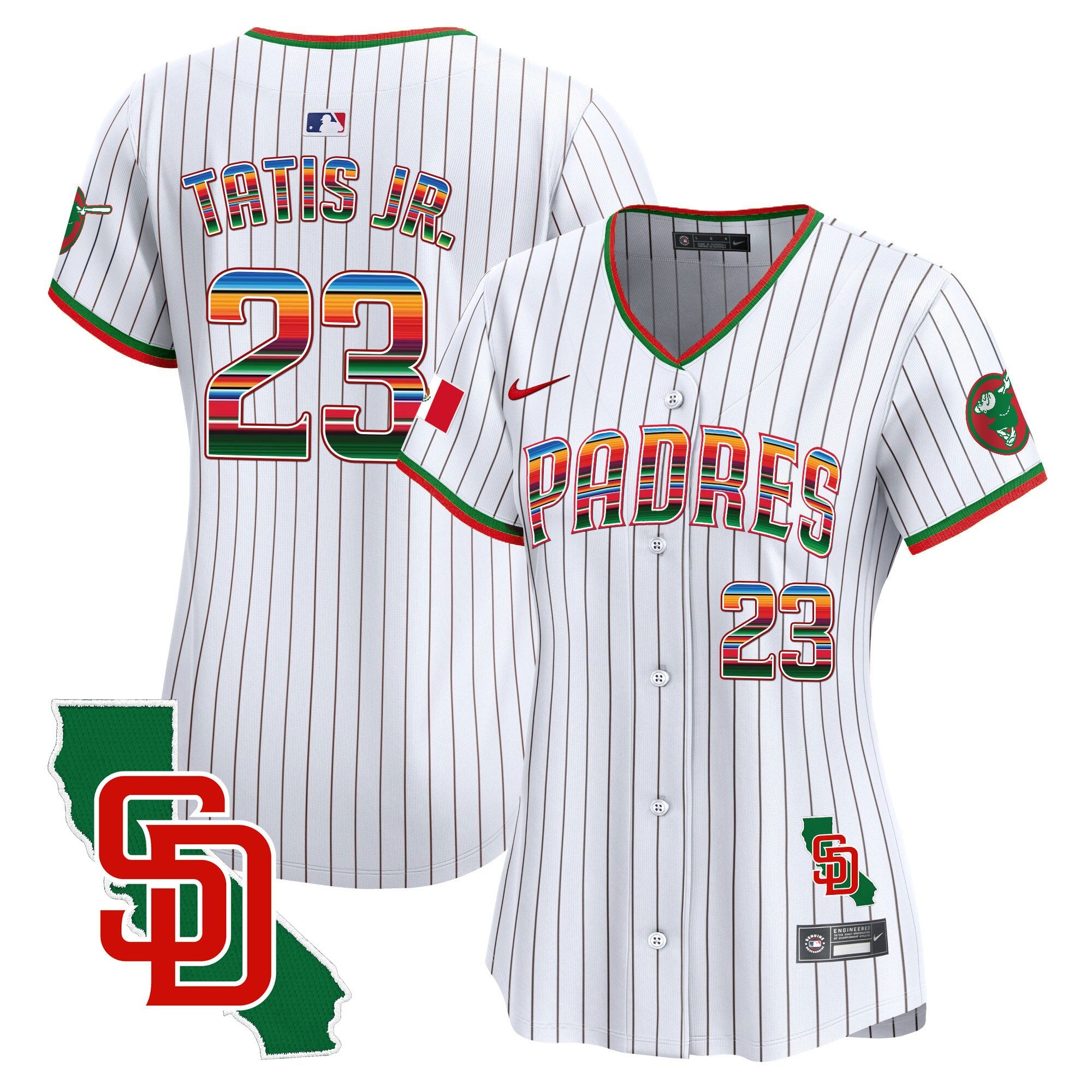 Women’s Mexico California Patch Vapor Premier Limited Jersey
