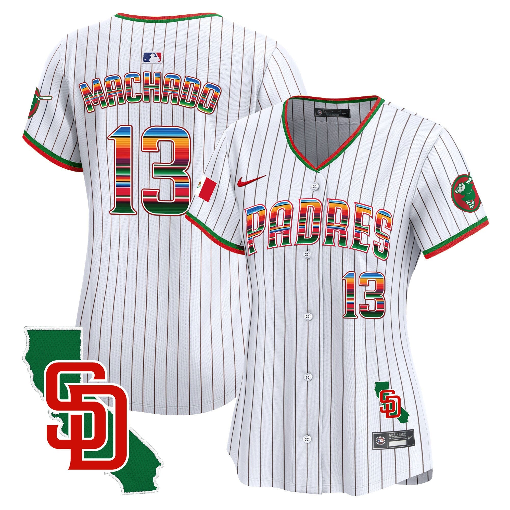 Women’s Mexico California Patch Vapor Premier Limited Jersey
