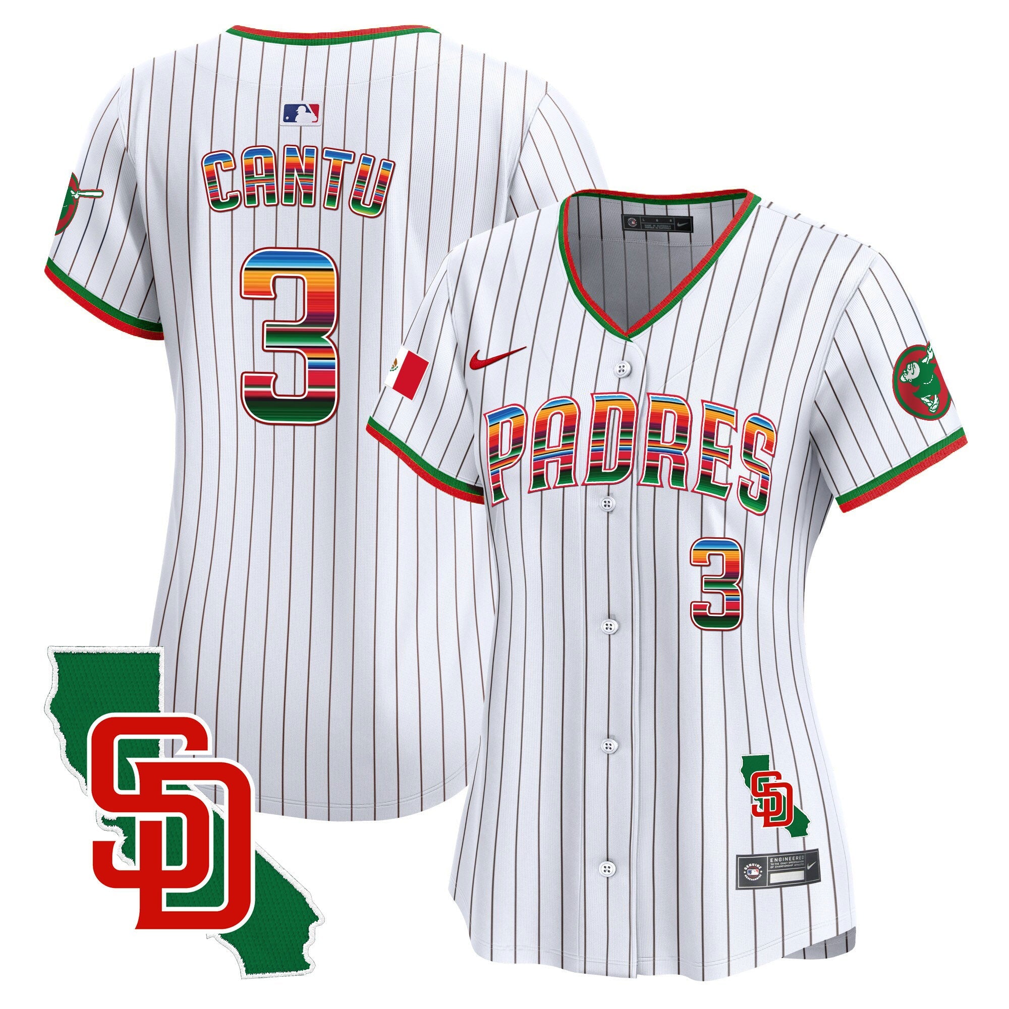 Women’s Mexico California Patch Vapor Premier Limited Jersey