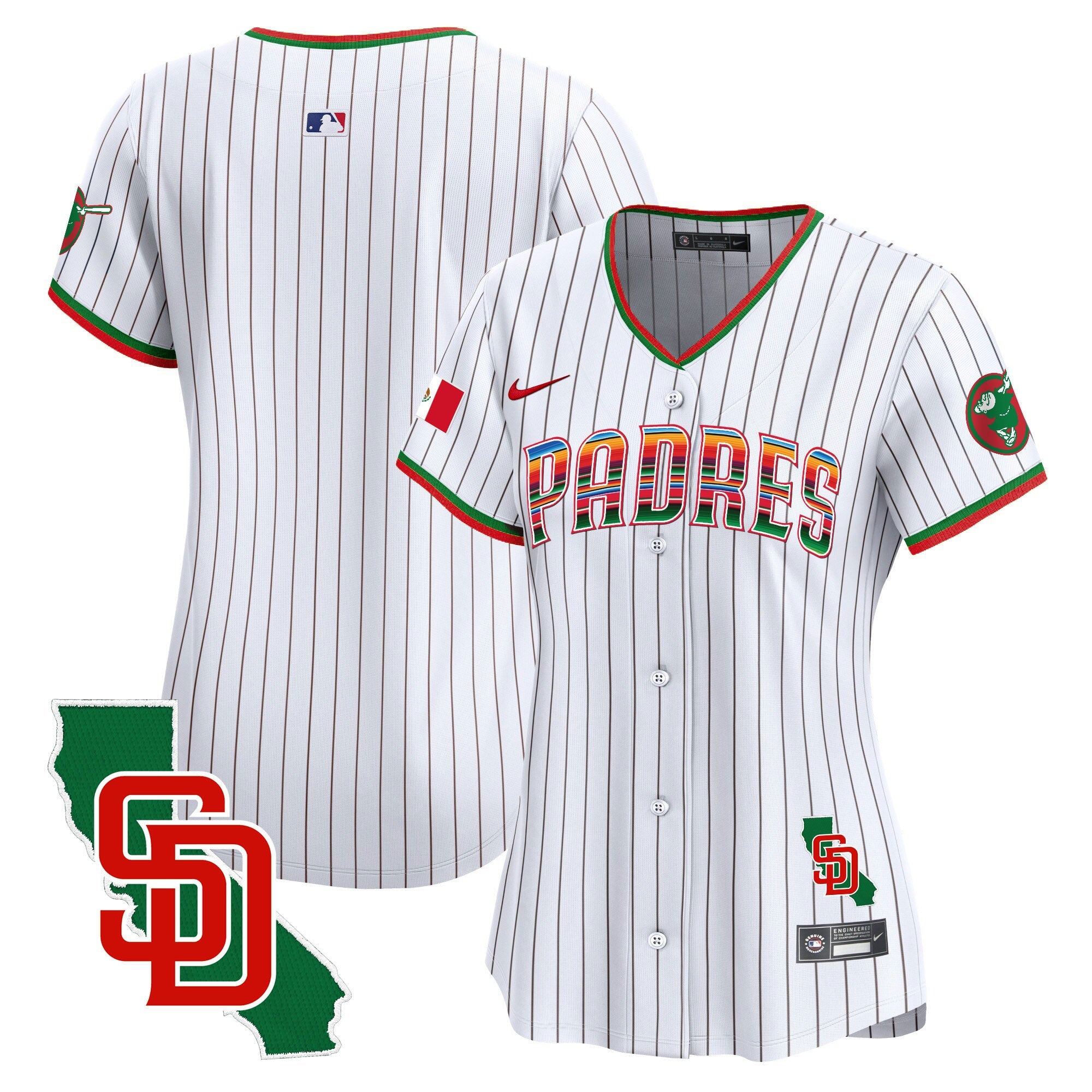 Women’s Mexico California Patch Vapor Premier Limited Jersey