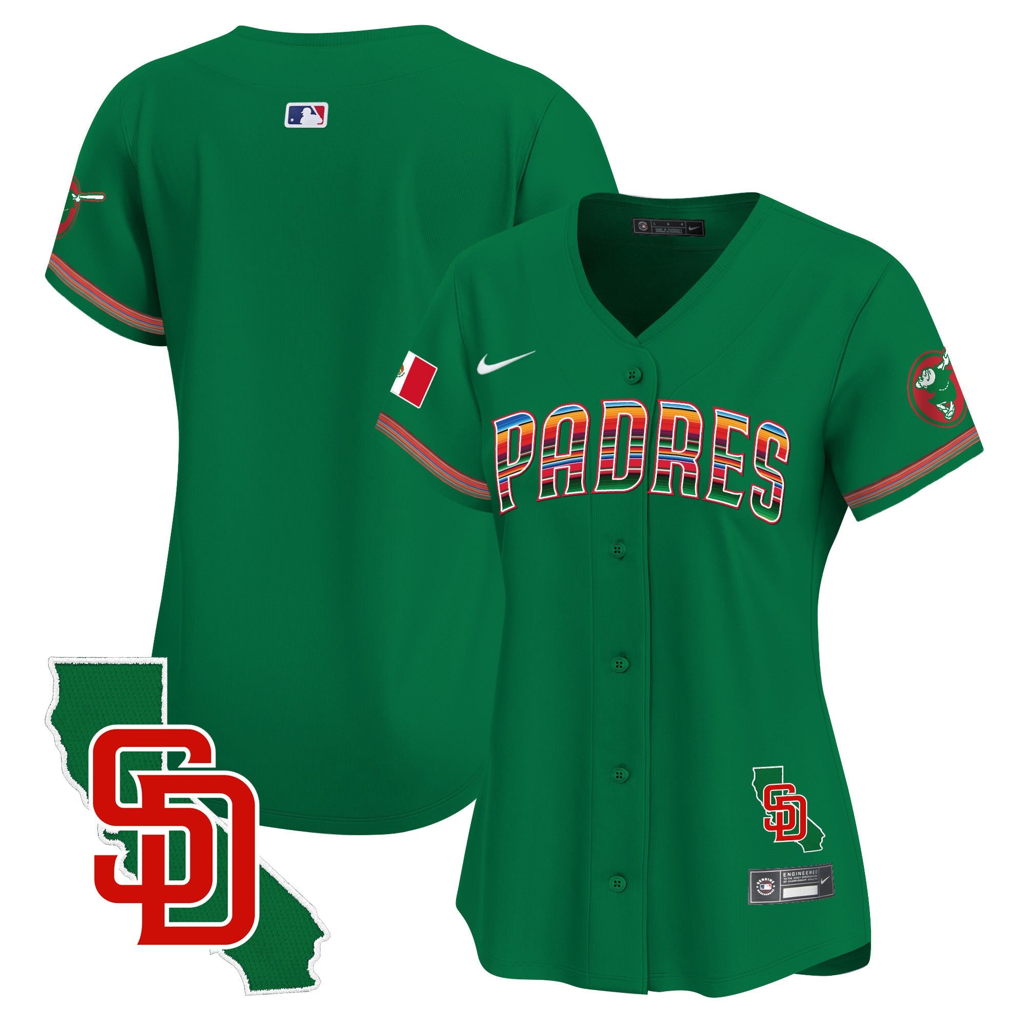 Women’s Mexico California Patch Vapor Premier Limited Jersey