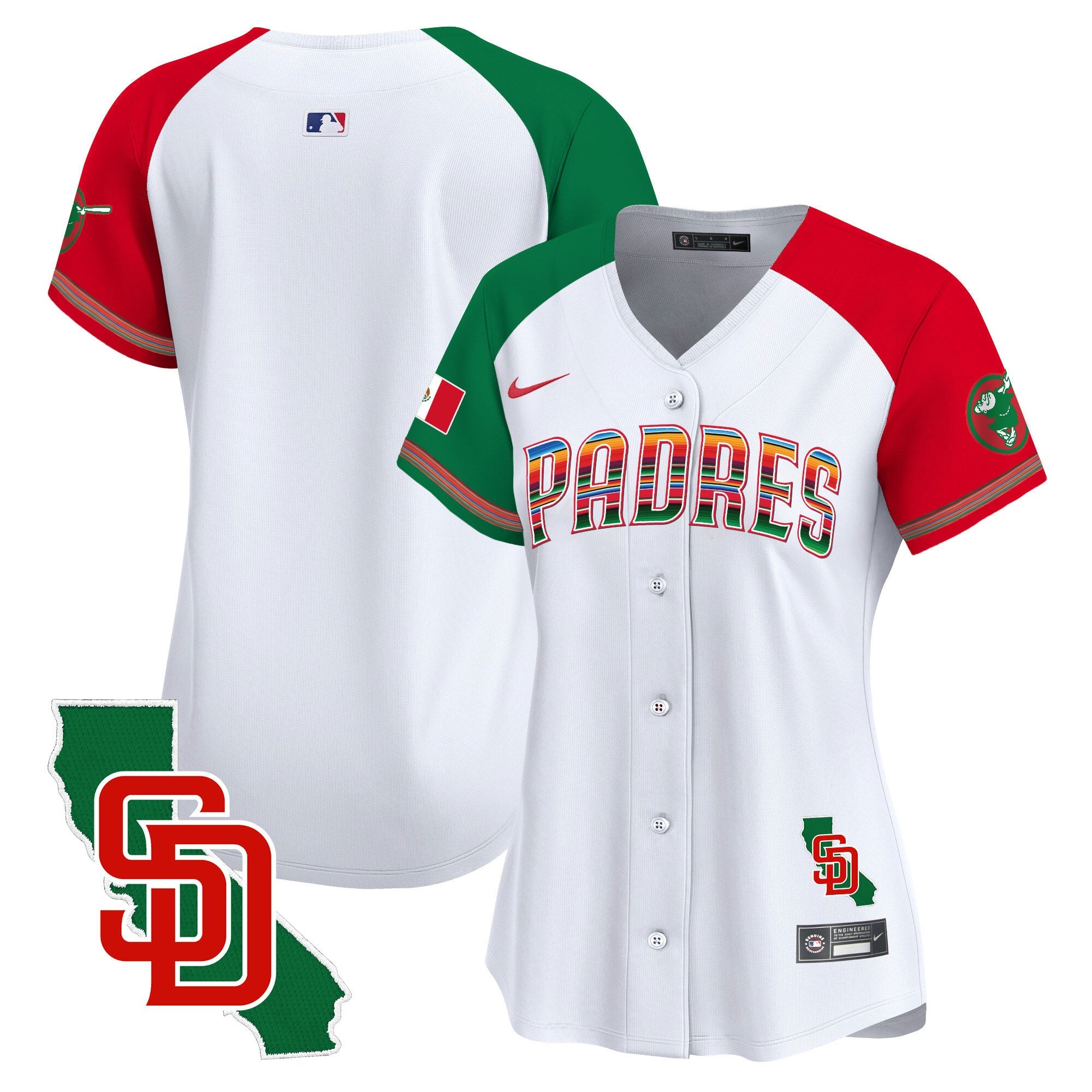 Women’s Mexico California Patch Vapor Premier Limited Jersey